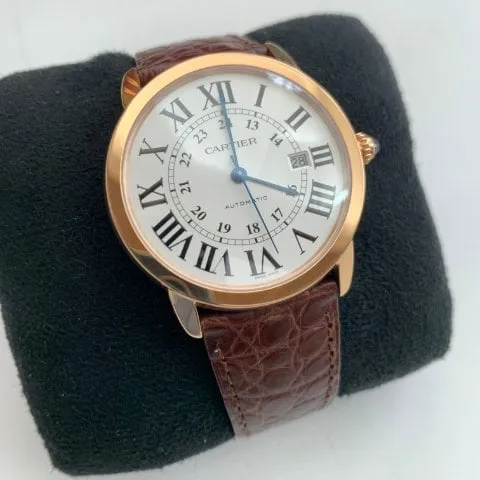 Cartier Ronde Solo de Cartier W6701009 42mm Rose gold Silver