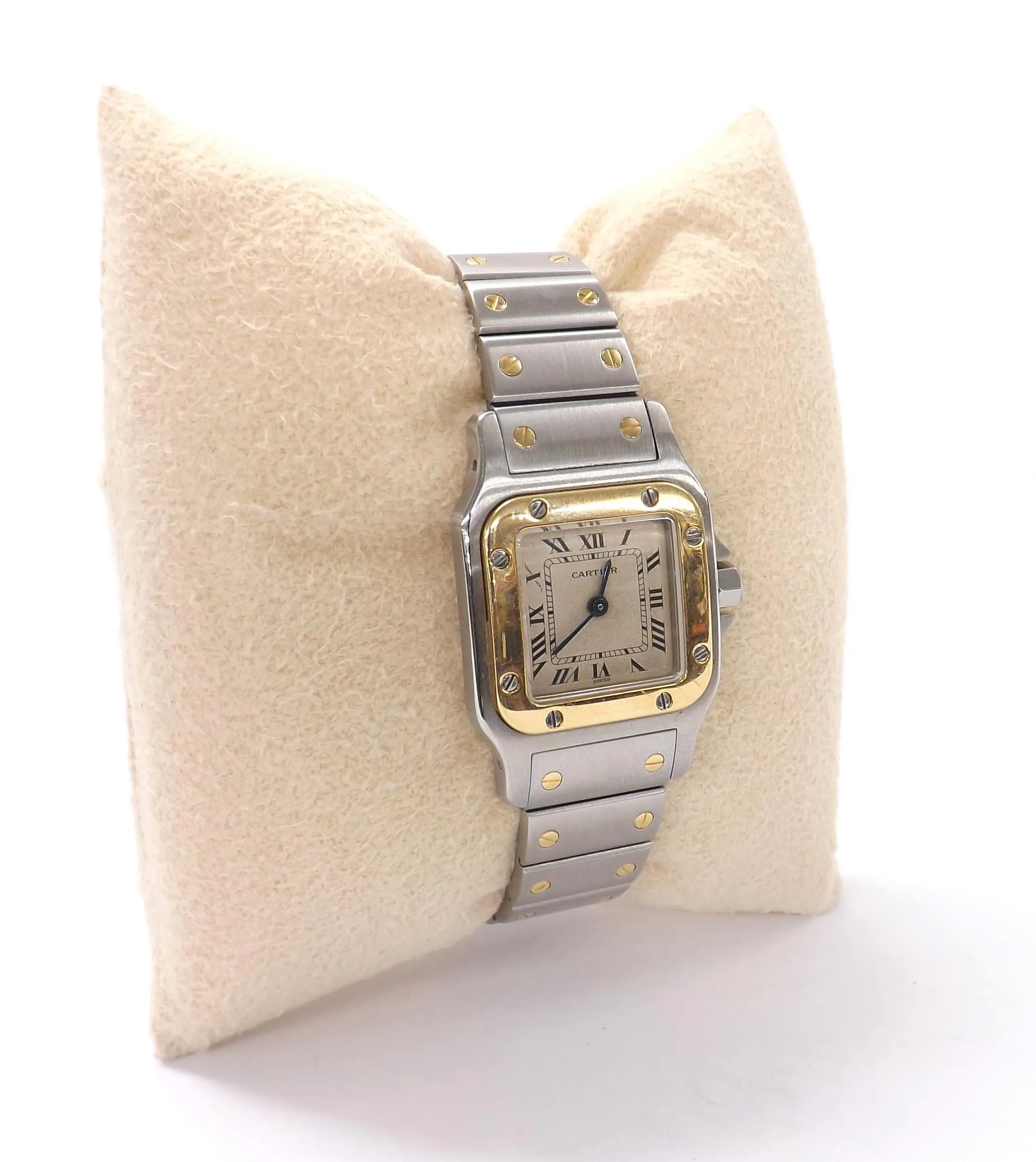 Cartier Santos Galbée 1057930 26mm Yellow gold and Stainless steel Silver 1