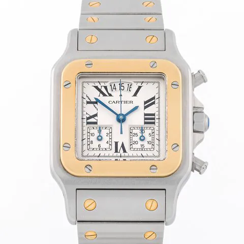 Cartier Santos 2425 29mm Yellow gold and Stainless steel White