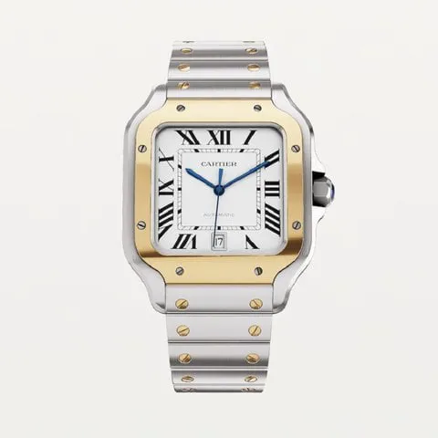 Cartier Santos W2SA0009 40mm Yellow gold and Stainless steel Silver