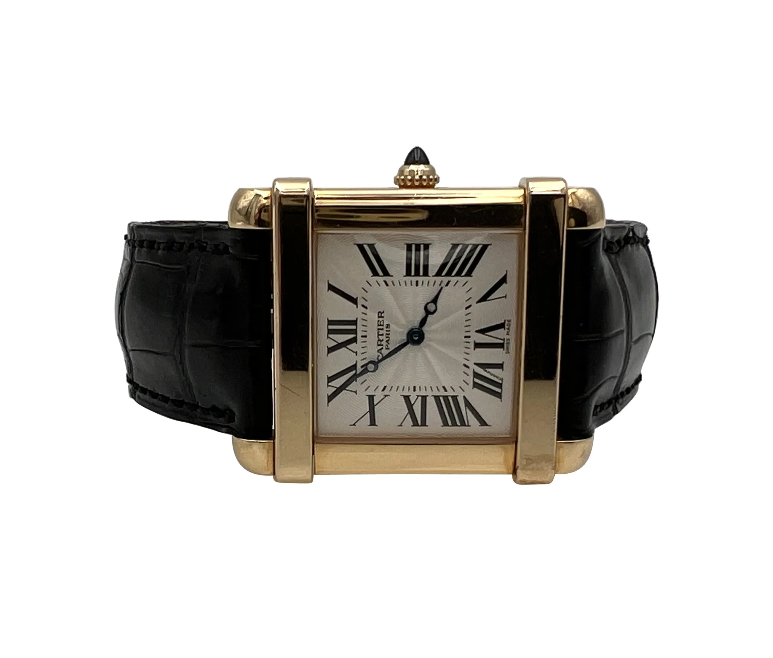 Cartier Tank 2684G 29mm Rose gold Silver