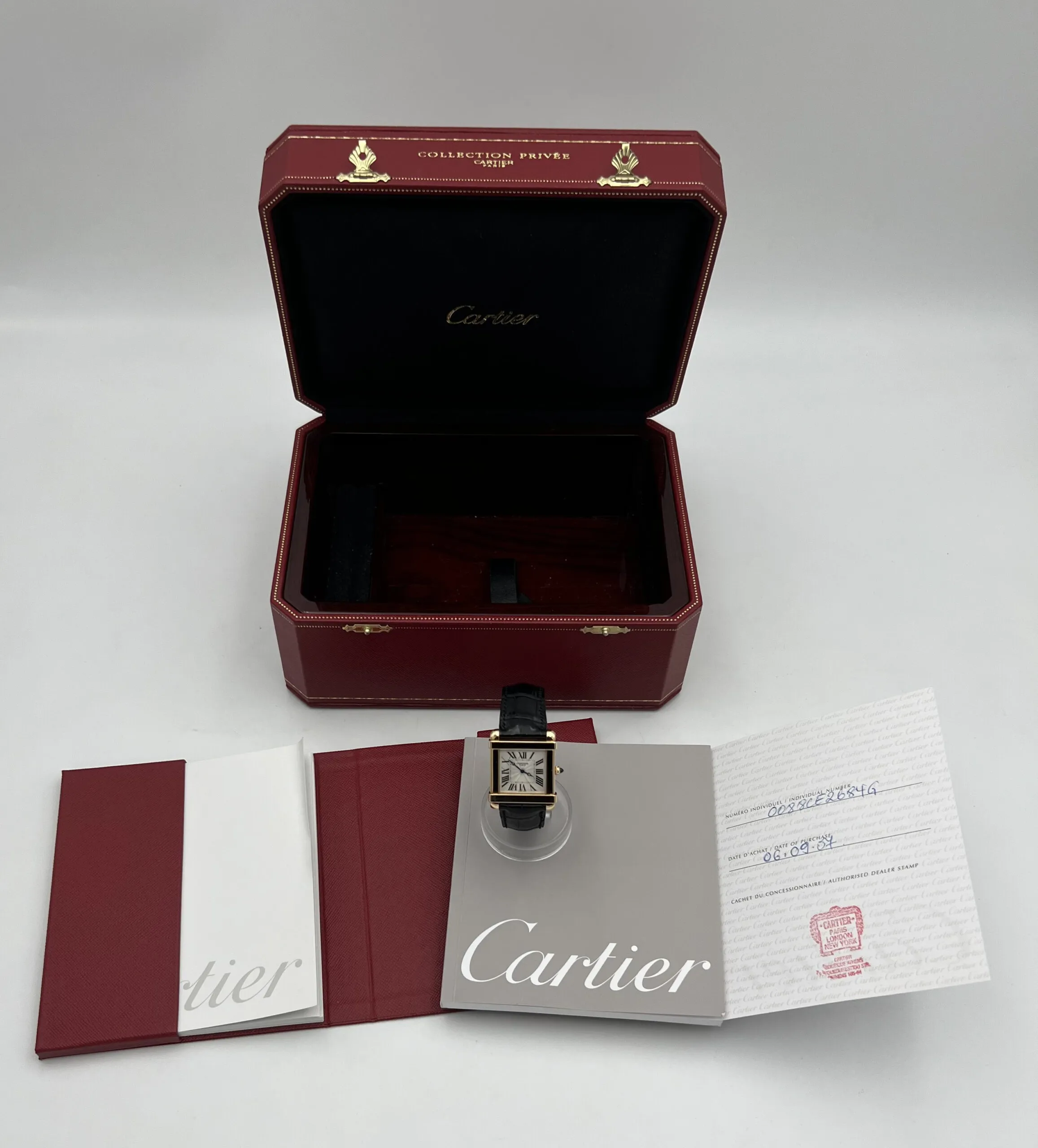 Cartier Tank 2684G 29mm Rose gold Silver 3