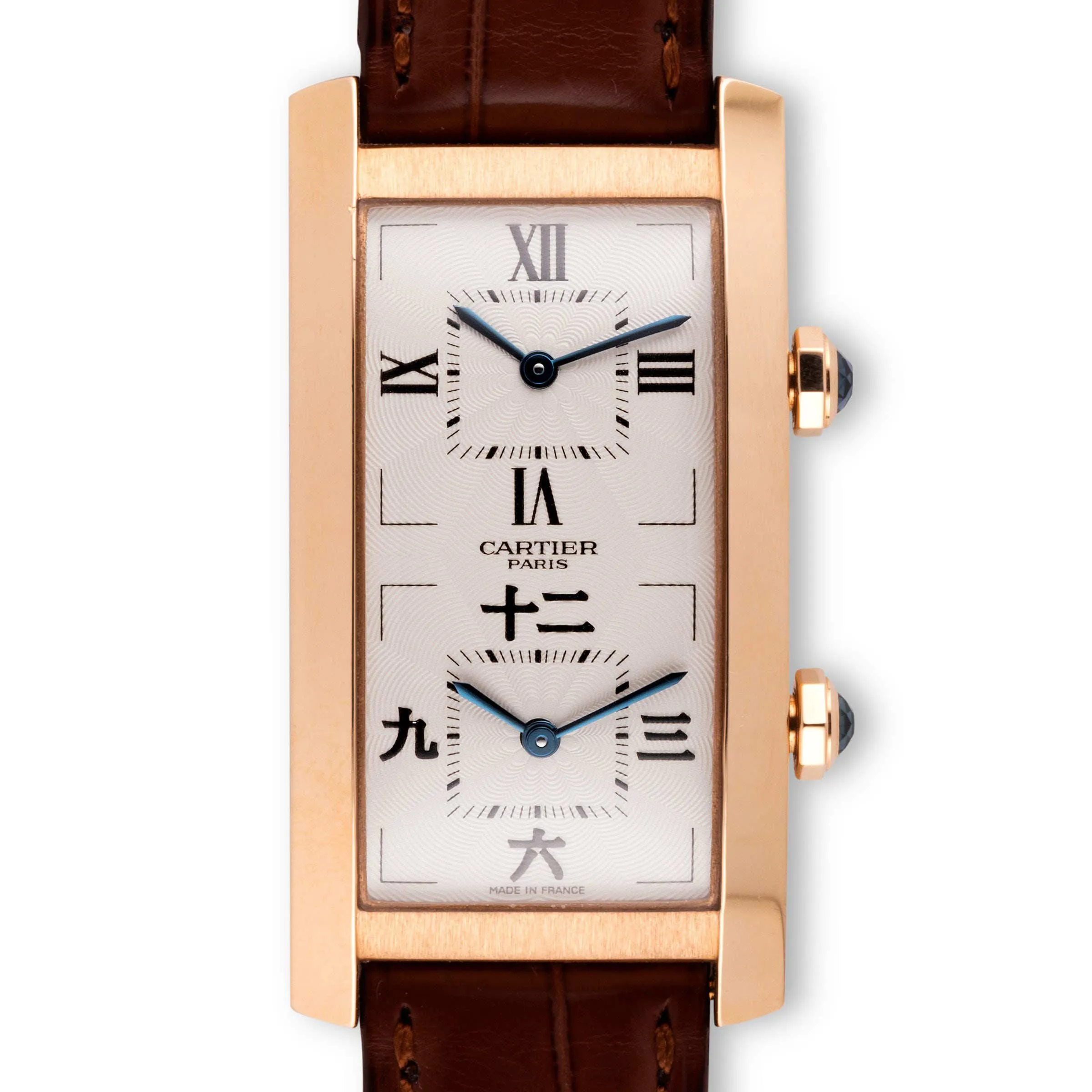 Cartier Tank Cintrée 2768 43mm Rose gold Silver