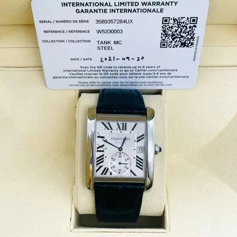 Cartier Tank W5330003 44mm Stainless steel Silver