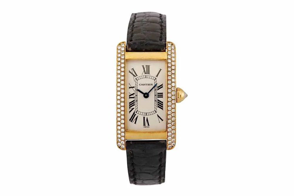 Cartier Tank 1710 19mm Yellow gold White