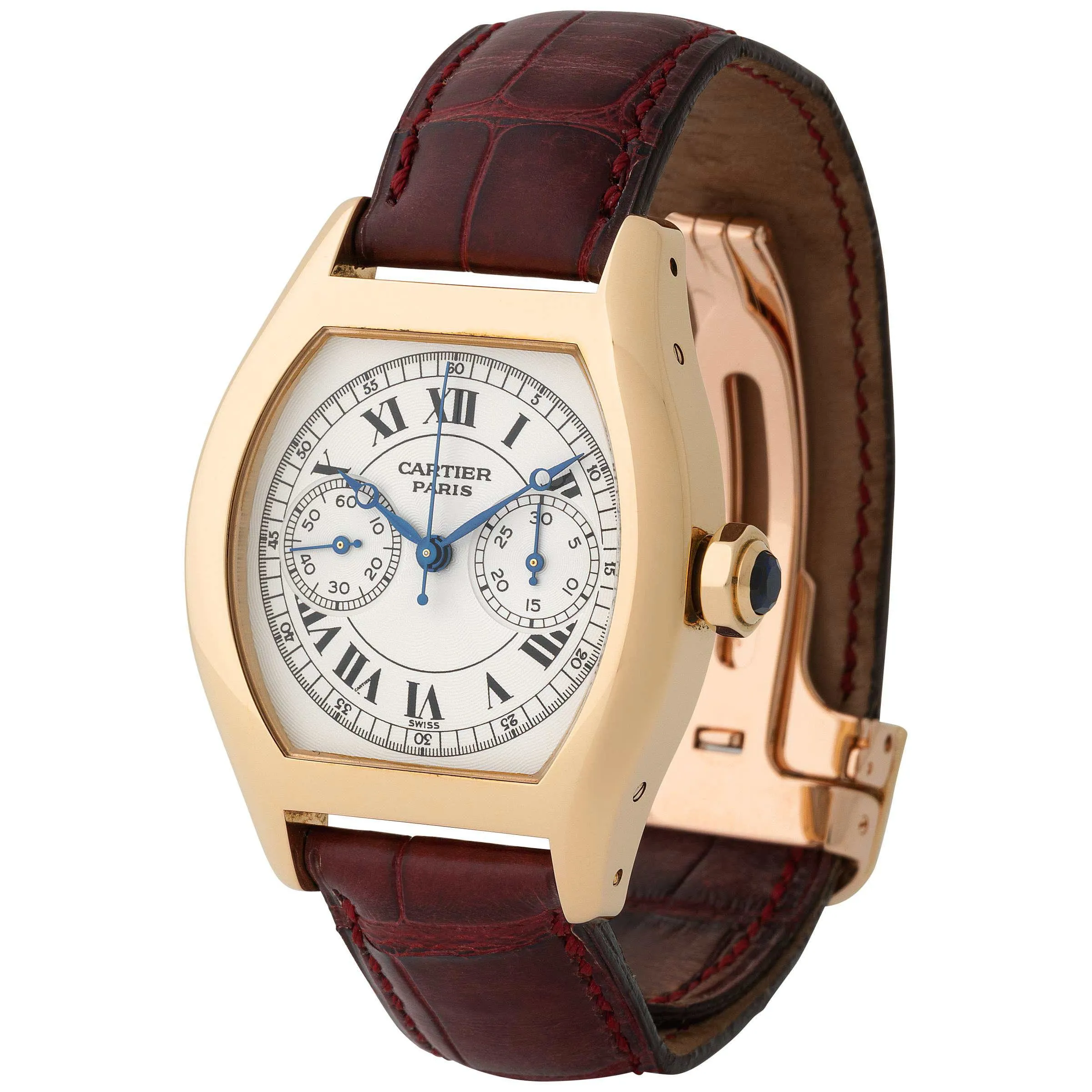 Cartier Tortue 2356 34mm Yellow gold Silver