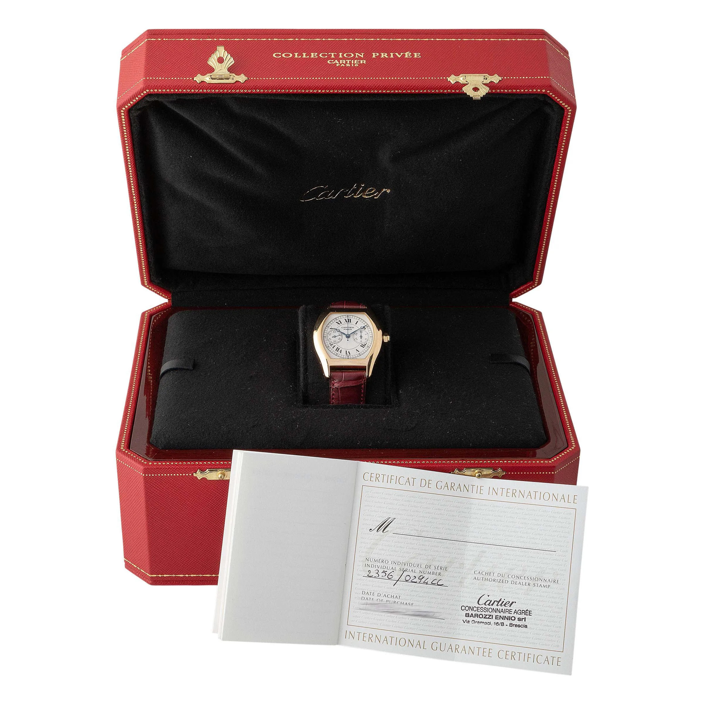 Cartier Tortue 2356 34mm Yellow gold Silver 5