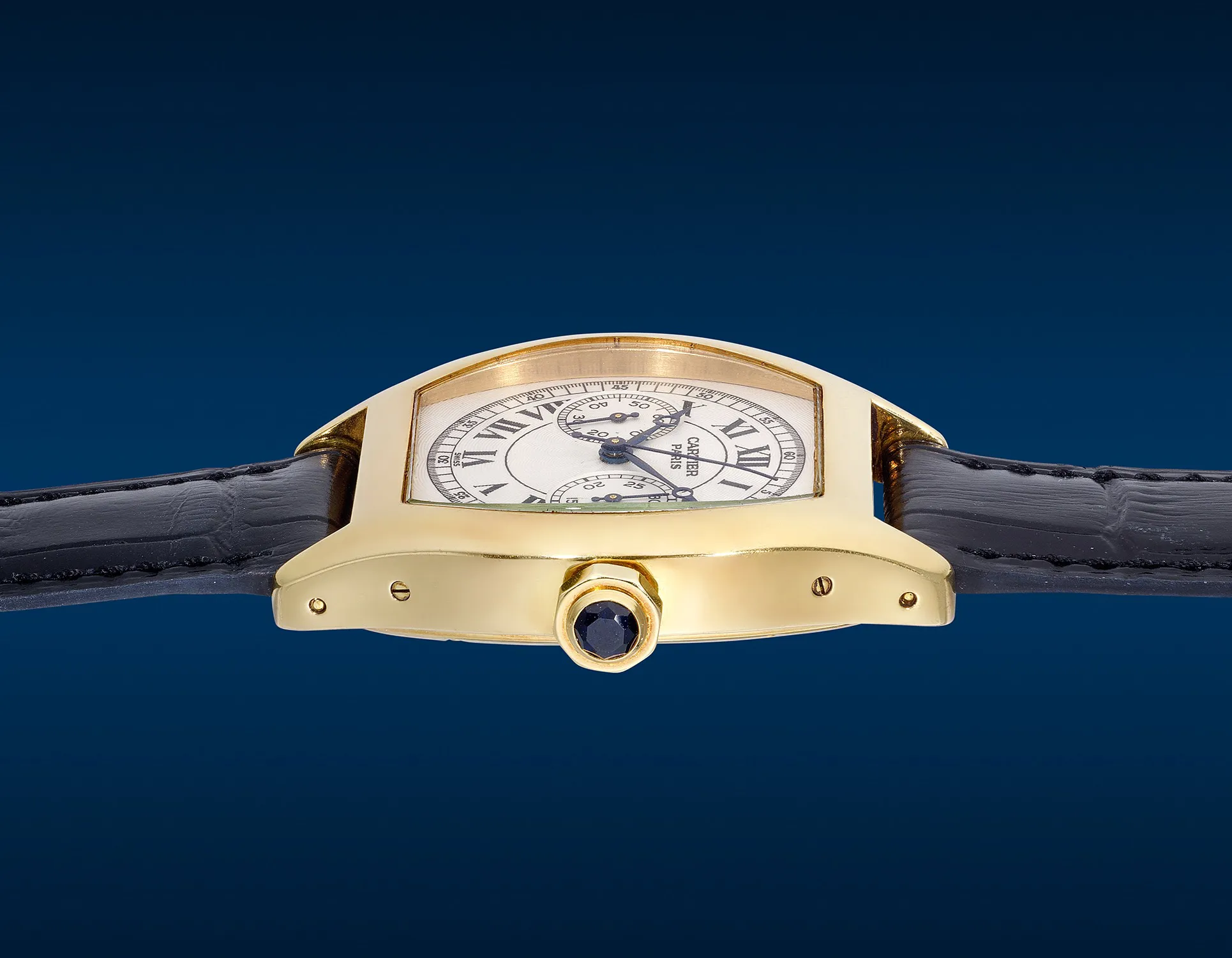 Cartier Tortue 2356E 34mm Yellow gold Silver 1