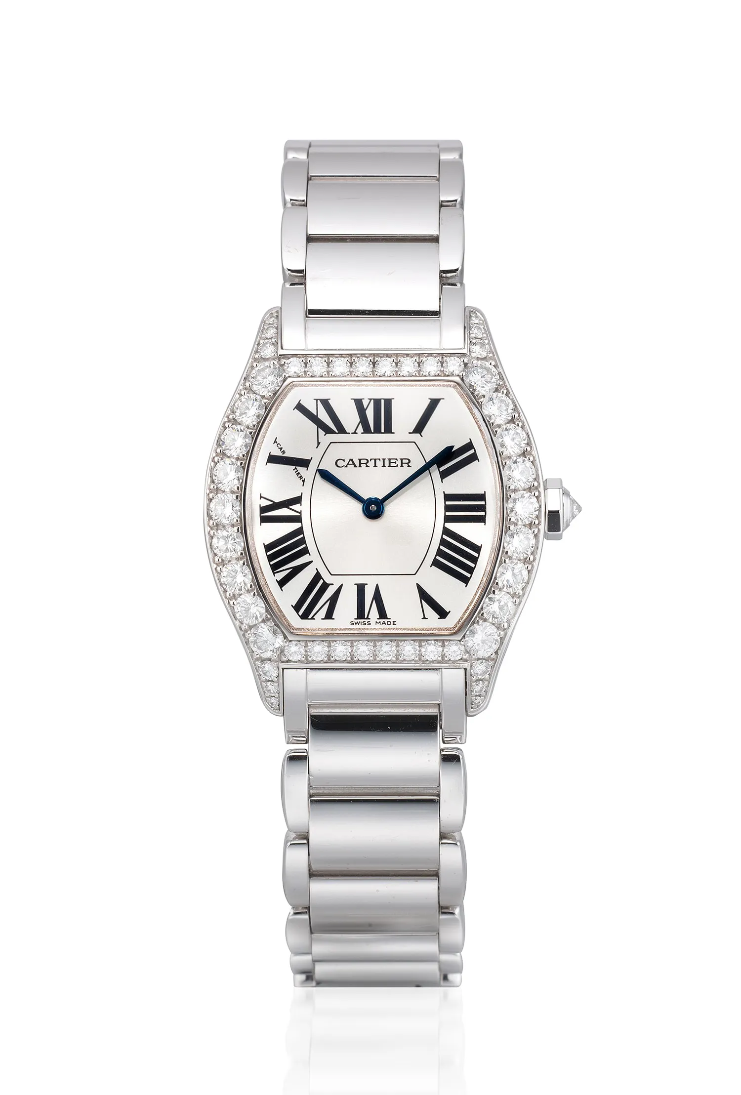 Cartier Tortue 2644 27mm White gold Silver