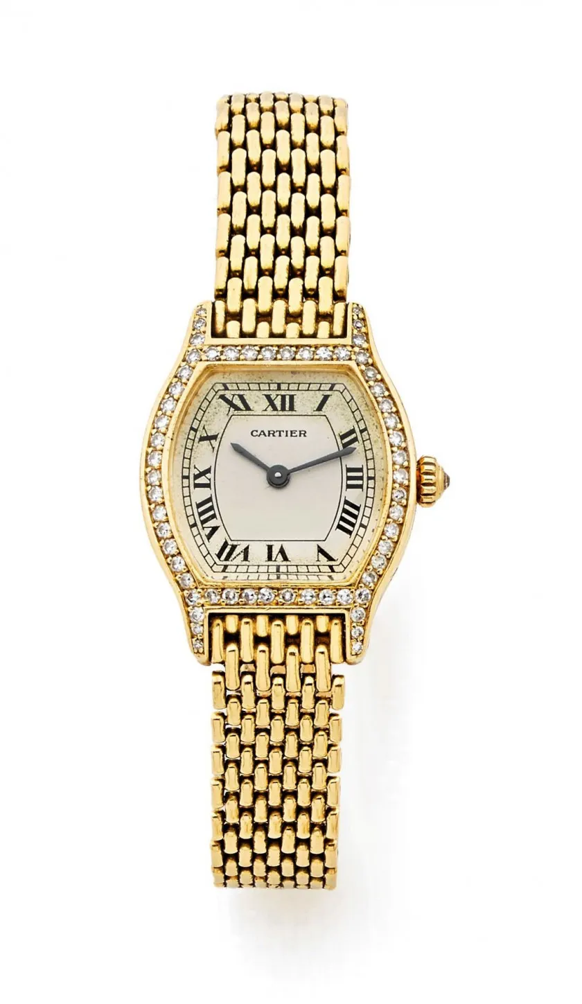 Cartier Tortoise 21mm Yellow gold Cream