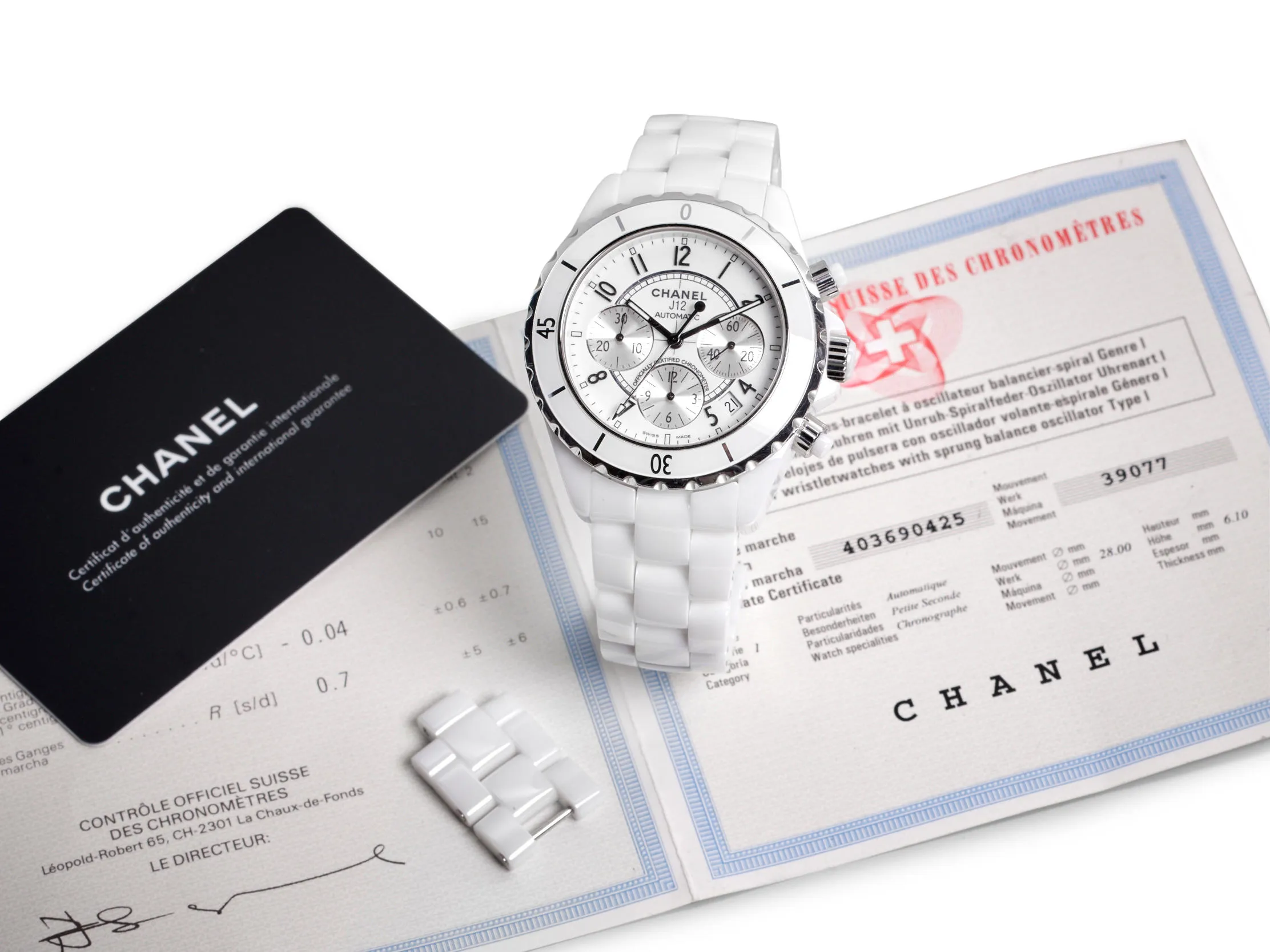 Chanel J12 H1007 41mm Stainless steel White 2