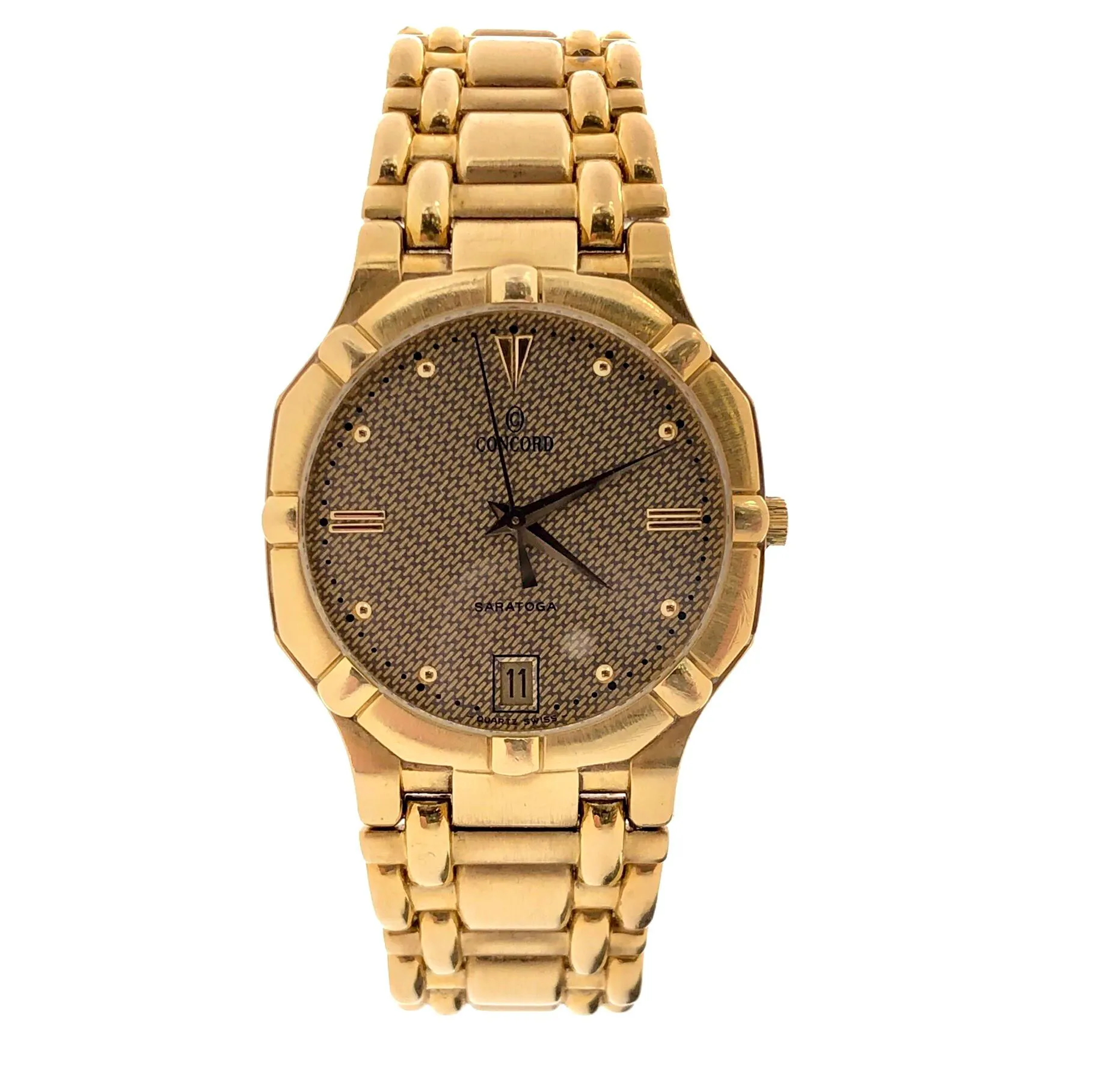 Concord Saratoga 38mm Yellow gold Brown