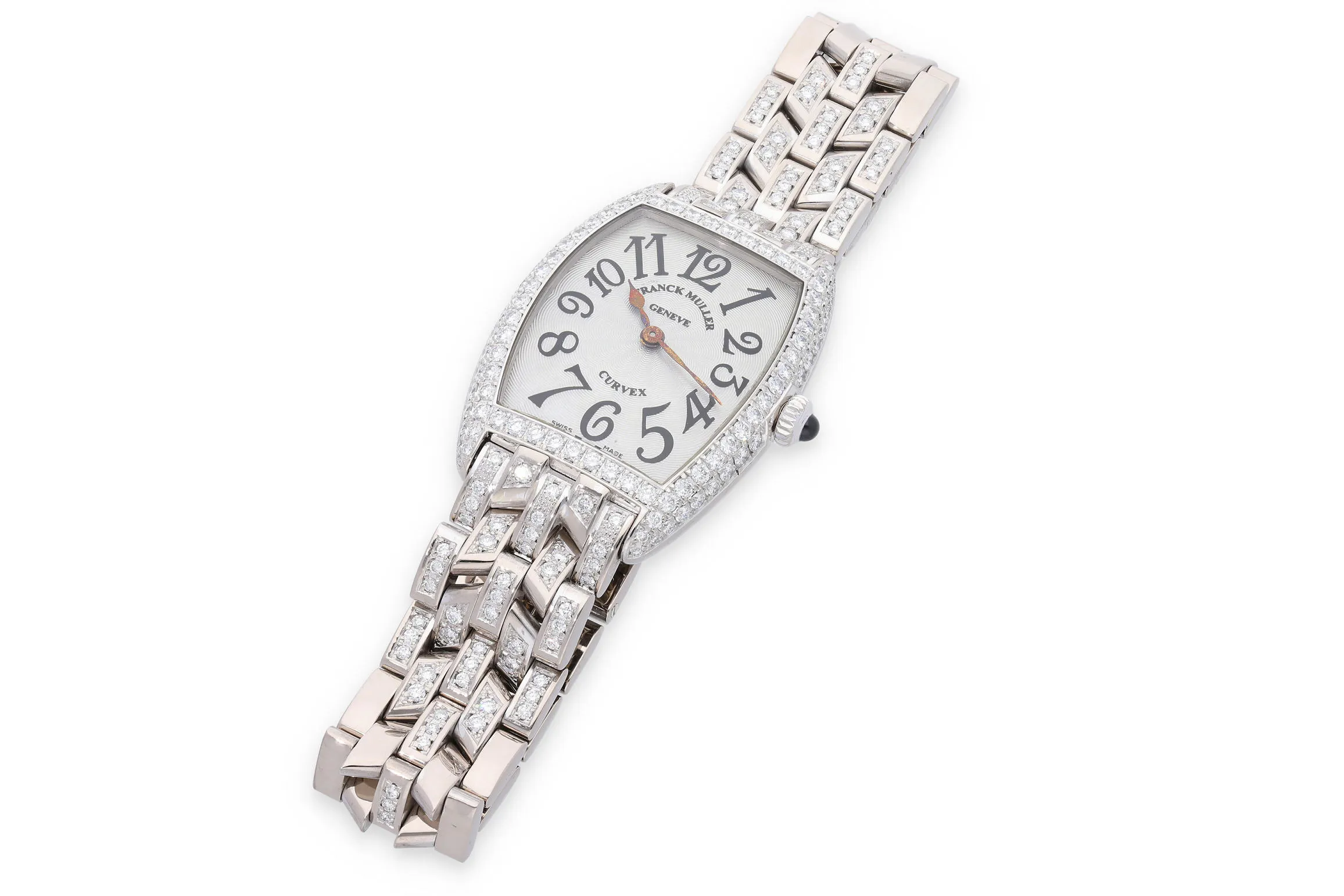 Franck Muller Cintree Curvex 1752 QZ D 24mm White gold White 4