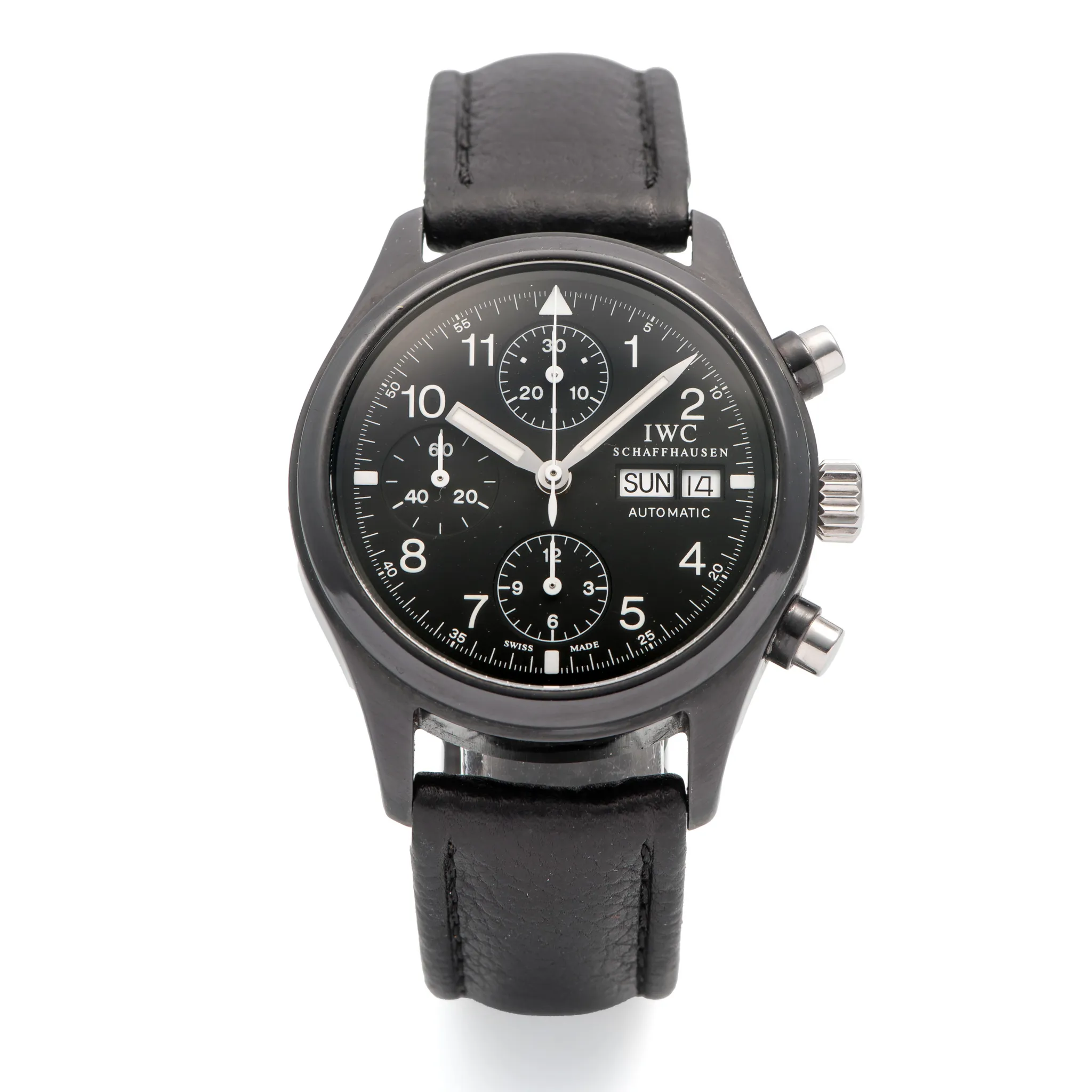 IWC Fliegerchronograph 3706 39mm Stainless steel Black
