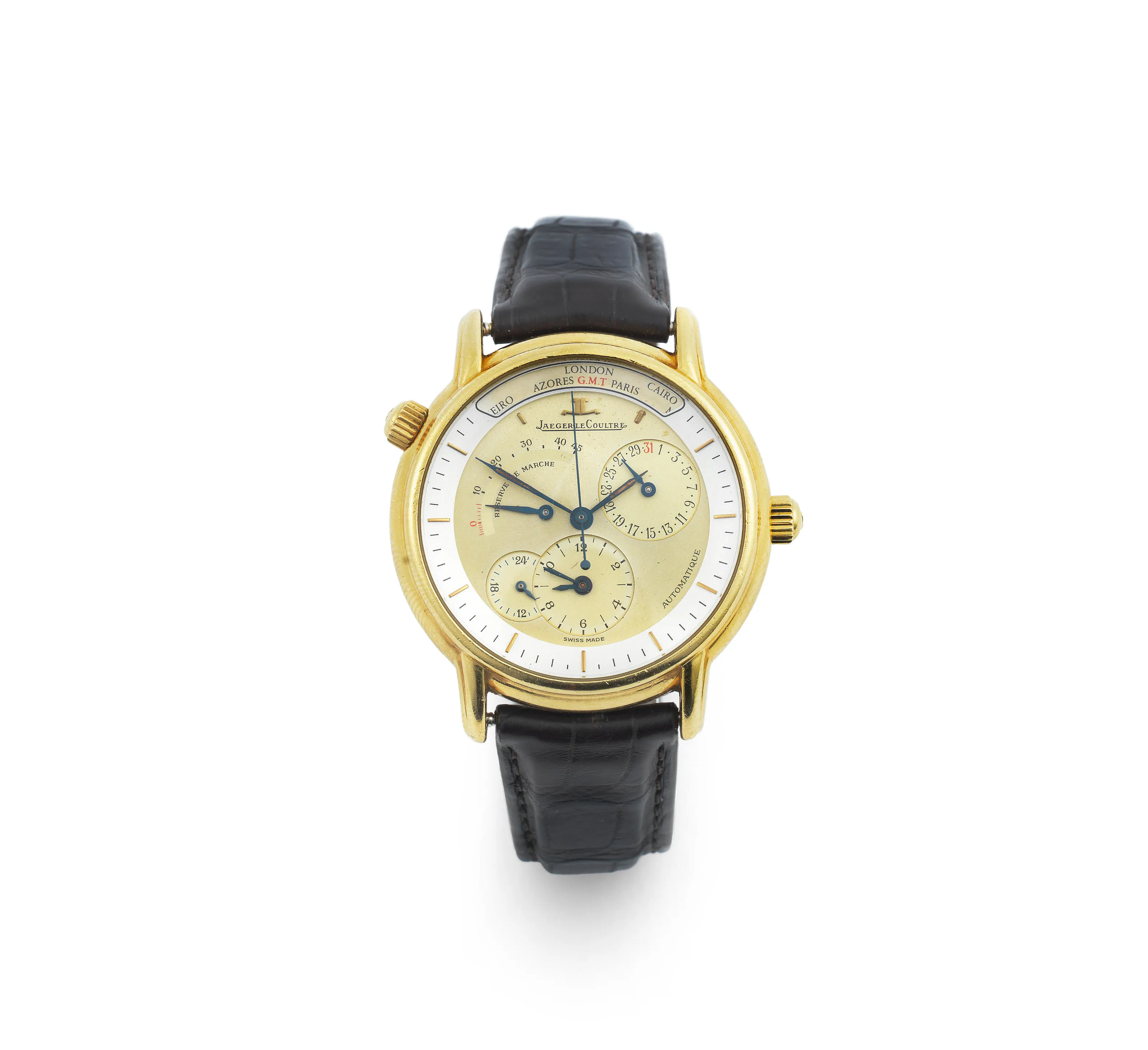 Jaeger-LeCoultre Geographique 169.2.92 38mm Yellow gold Champagne