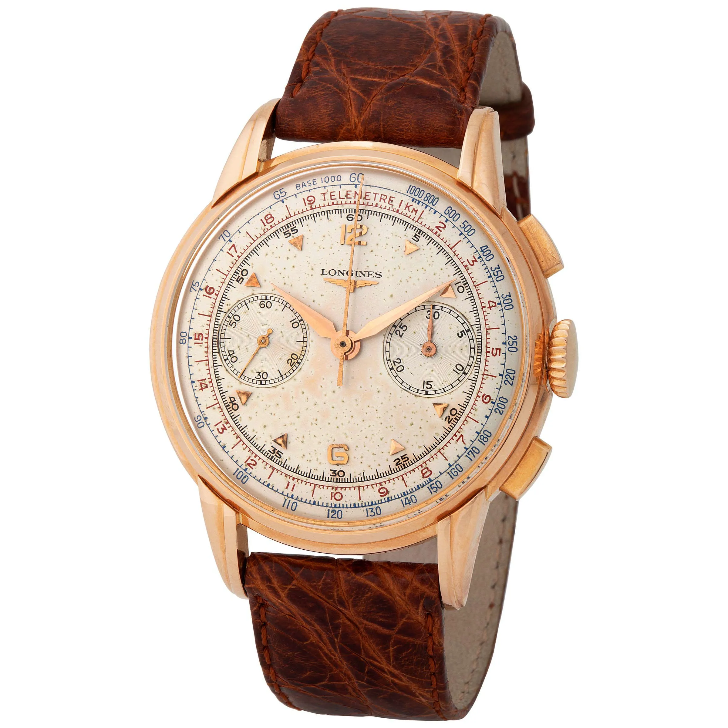 Longines Chronograph 5953-2 37mm Rose gold Champagne