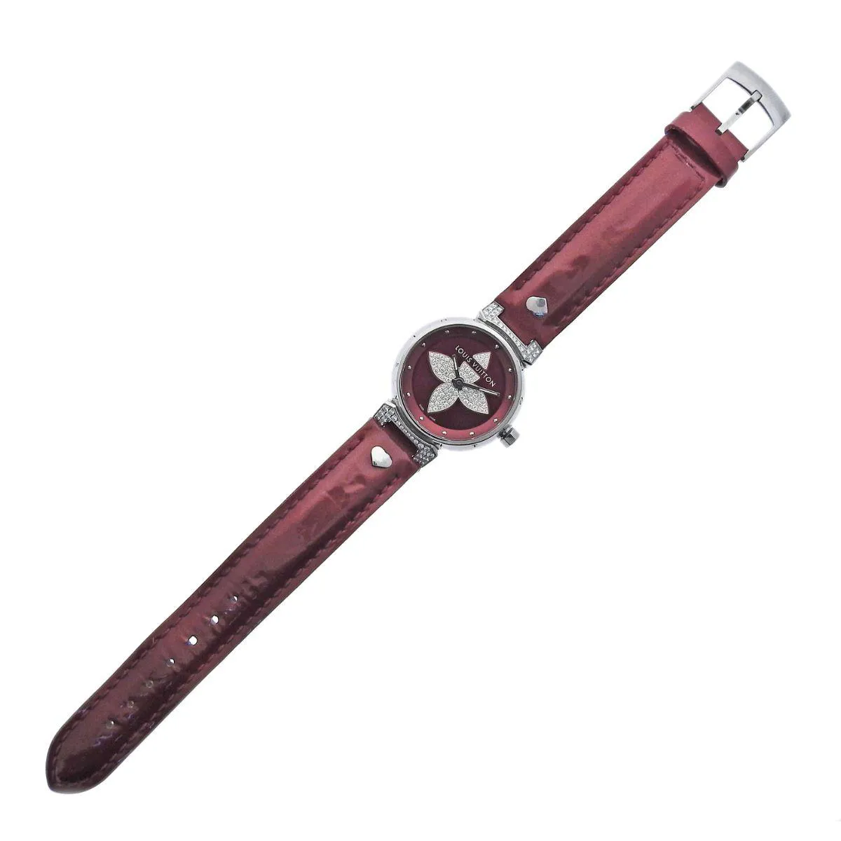 Louis Vuitton Tambour Q1211 26mm Stainless steel Red