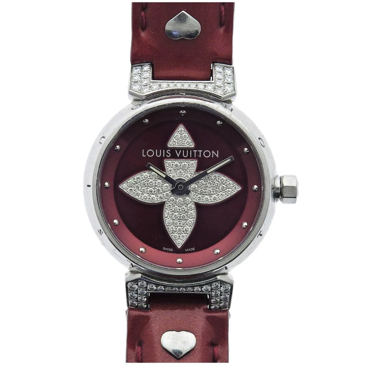 Louis Vuitton Tambour Q1211 26mm Stainless steel Red 1