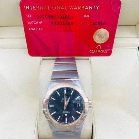 Omega Constellation 123.20.38.21.06.001 38mm Yellow gold and Stainless steel Gray