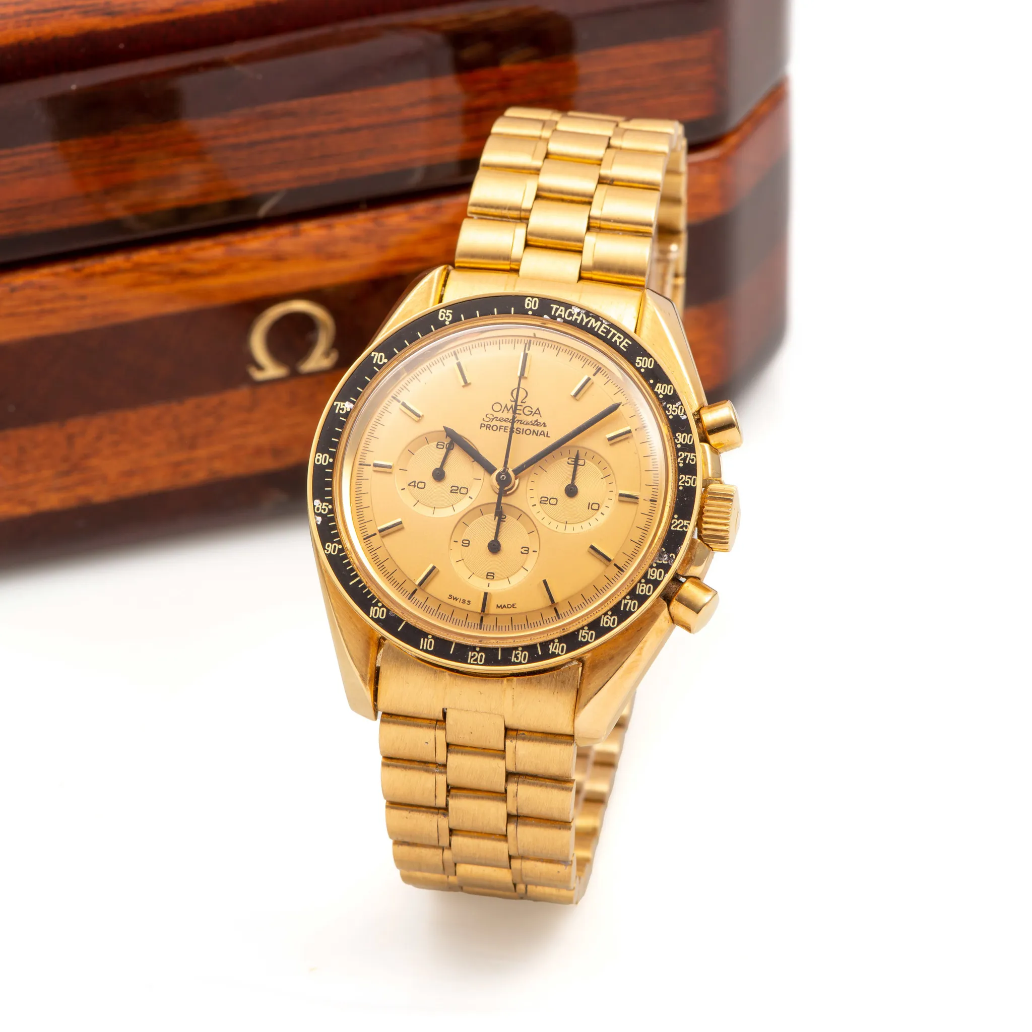 Omega Speedmaster 345.0802 42mm Yellow gold Gold silvered