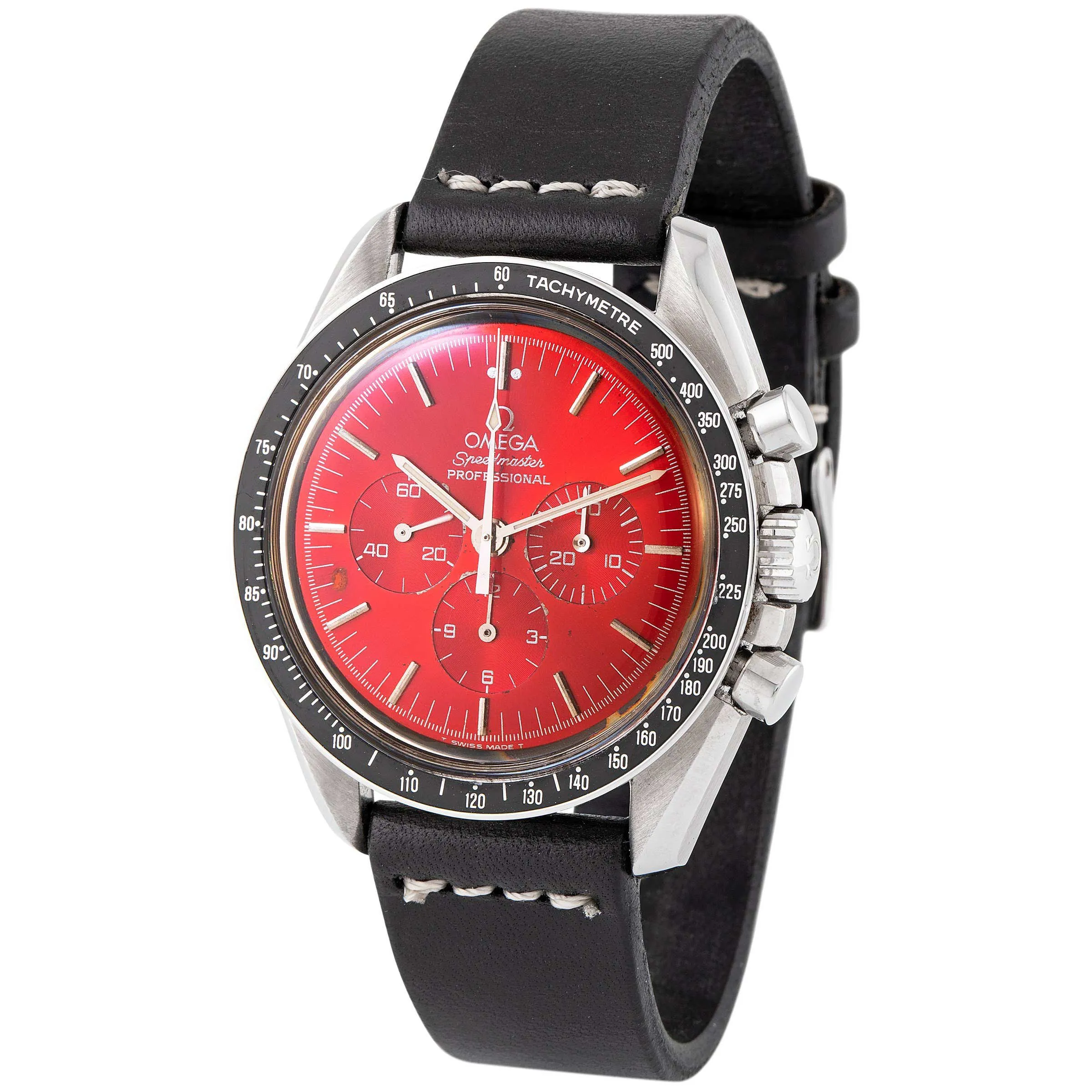Omega Speedmaster Moon watch ST 145.0022 41mm Stainless steel Red