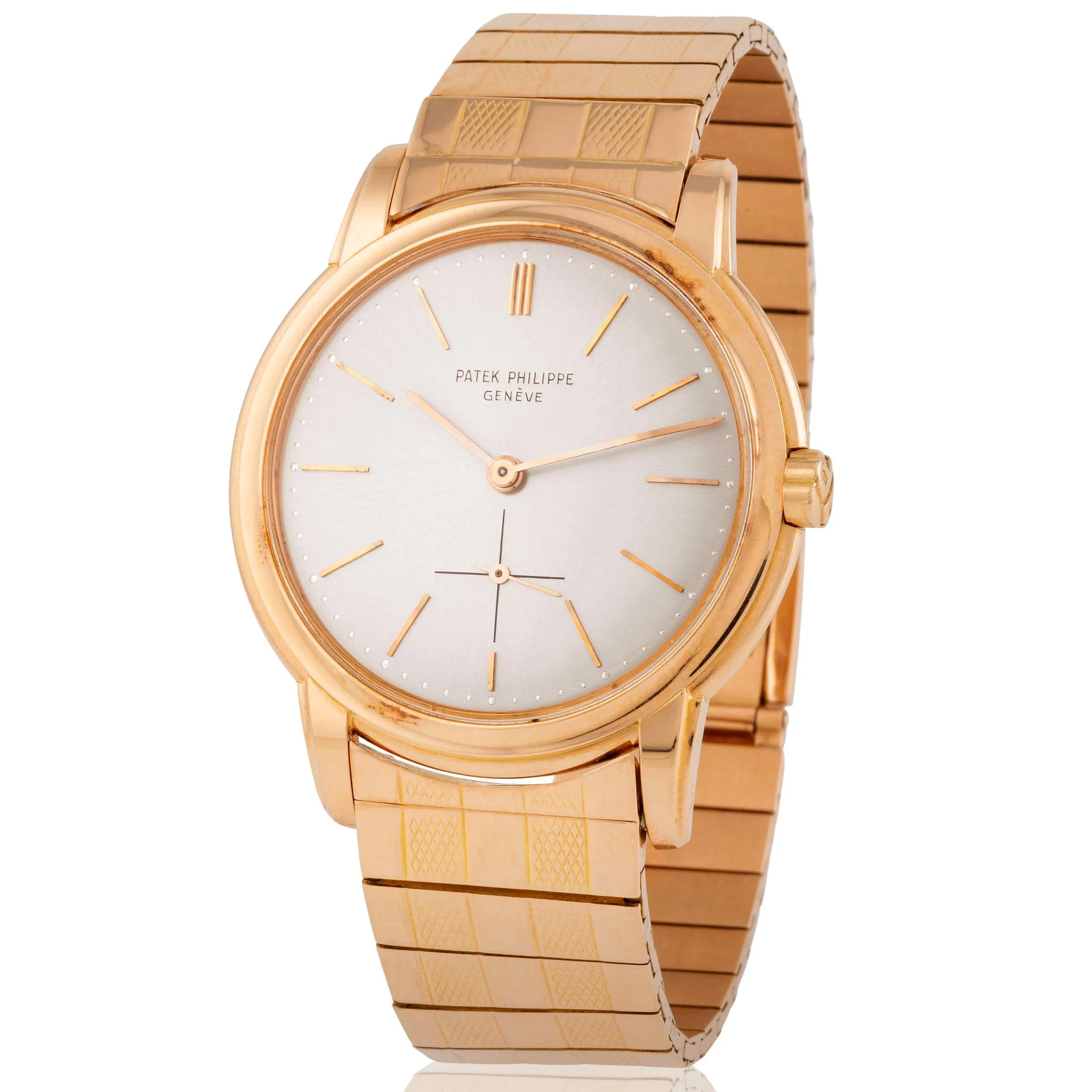 Patek Philippe Calatrava 3433 35.5mm Rose gold Silver