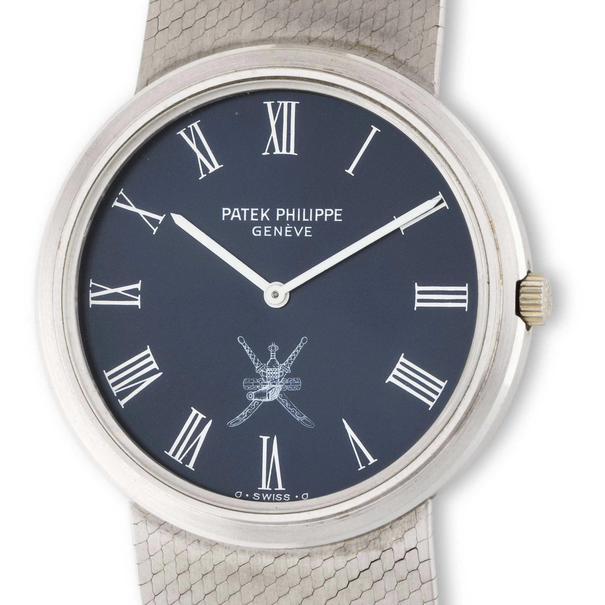 Patek Philippe Calatrava 3606-1 33mm White gold Blue