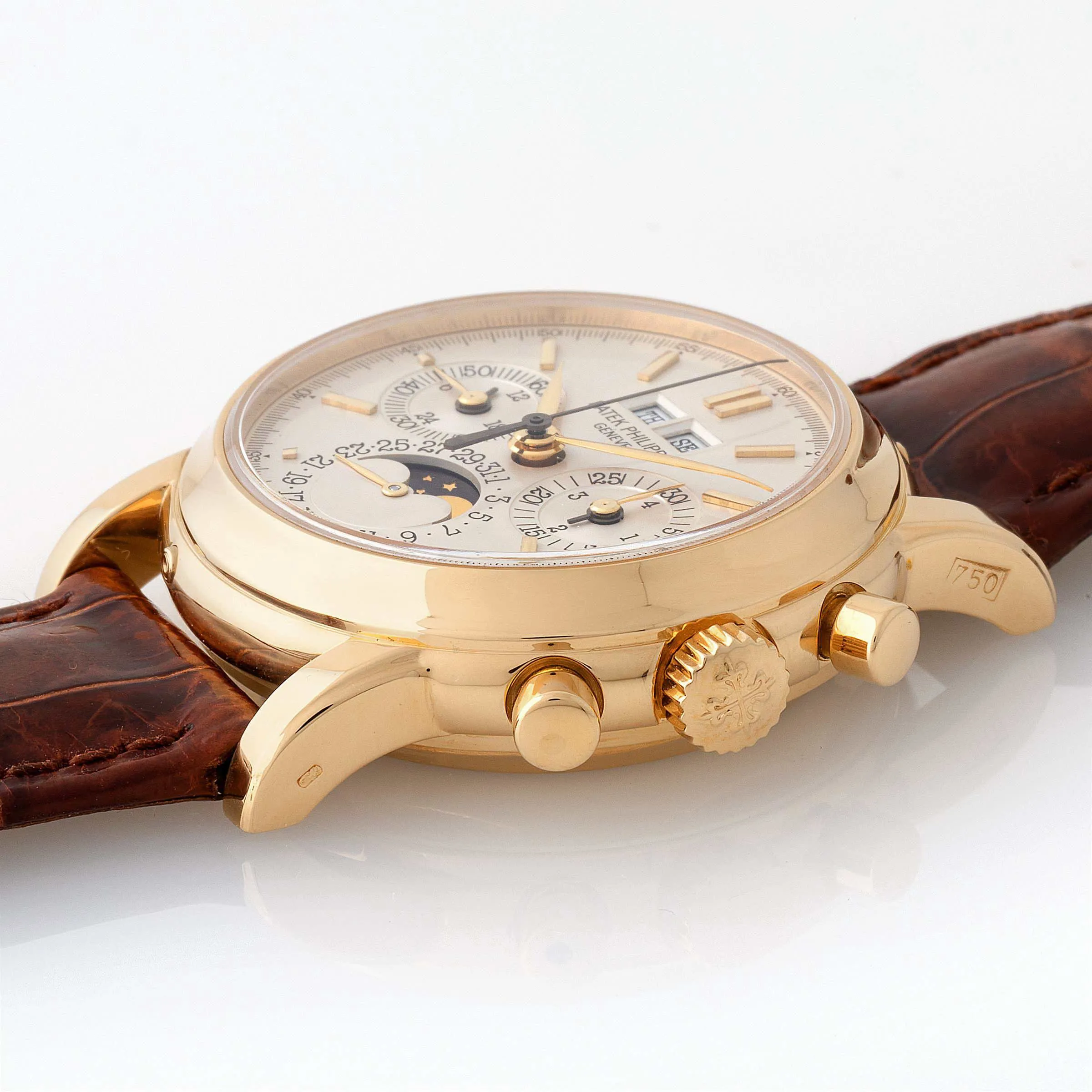 Patek Philippe Perpetual Calendar Chronograph 3971 36mm Yellow gold Silver 2