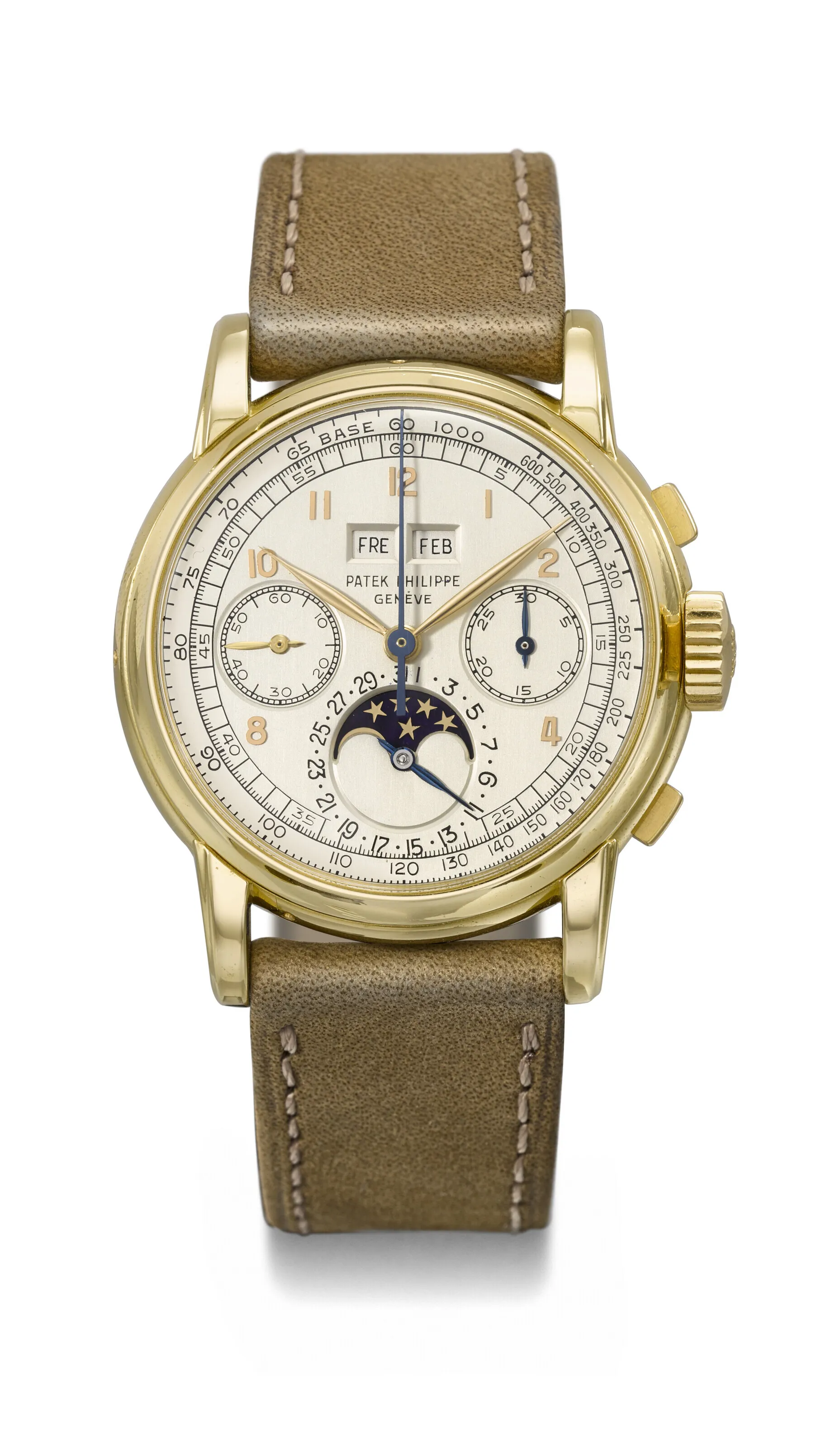 Patek Philippe Perpetual Calendar Chronograph 2499 37.6mm Yellow gold Silver