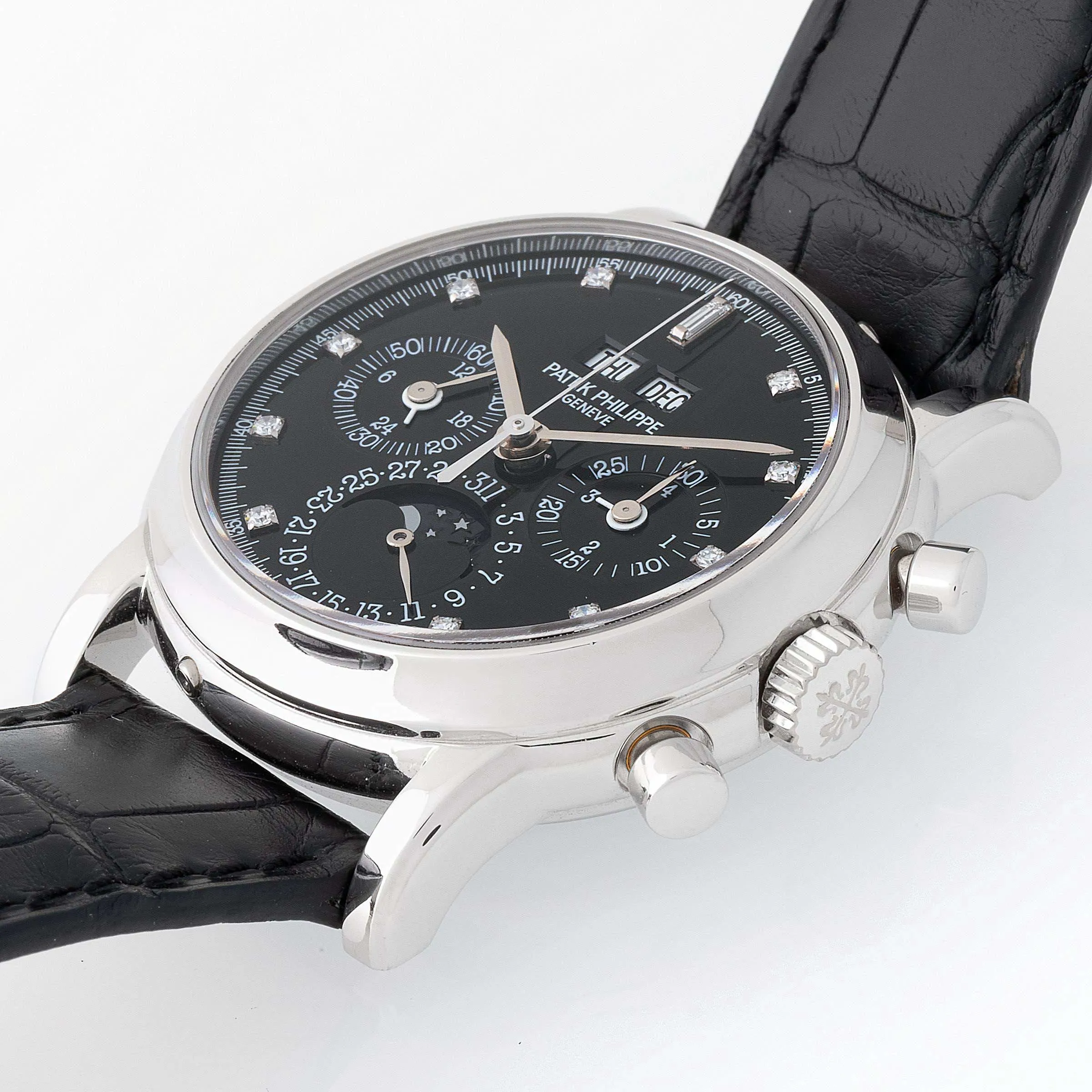 Patek Philippe Perpetual Calendar Chronograph 3970EP 36mm Platinum Black 1