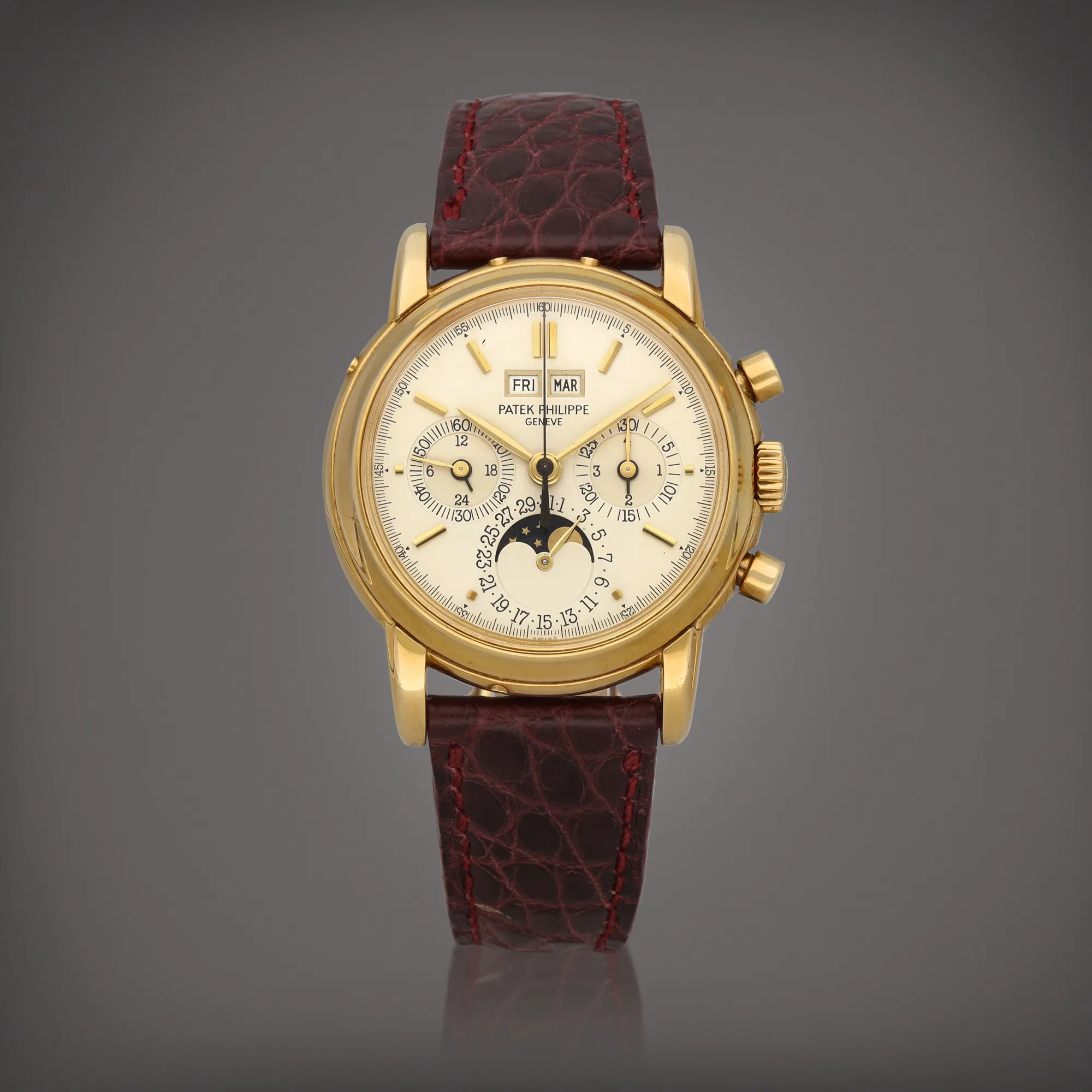 Patek Philippe Perpetual Calendar Chronograph 3971 36mm Yellow gold Silver 1