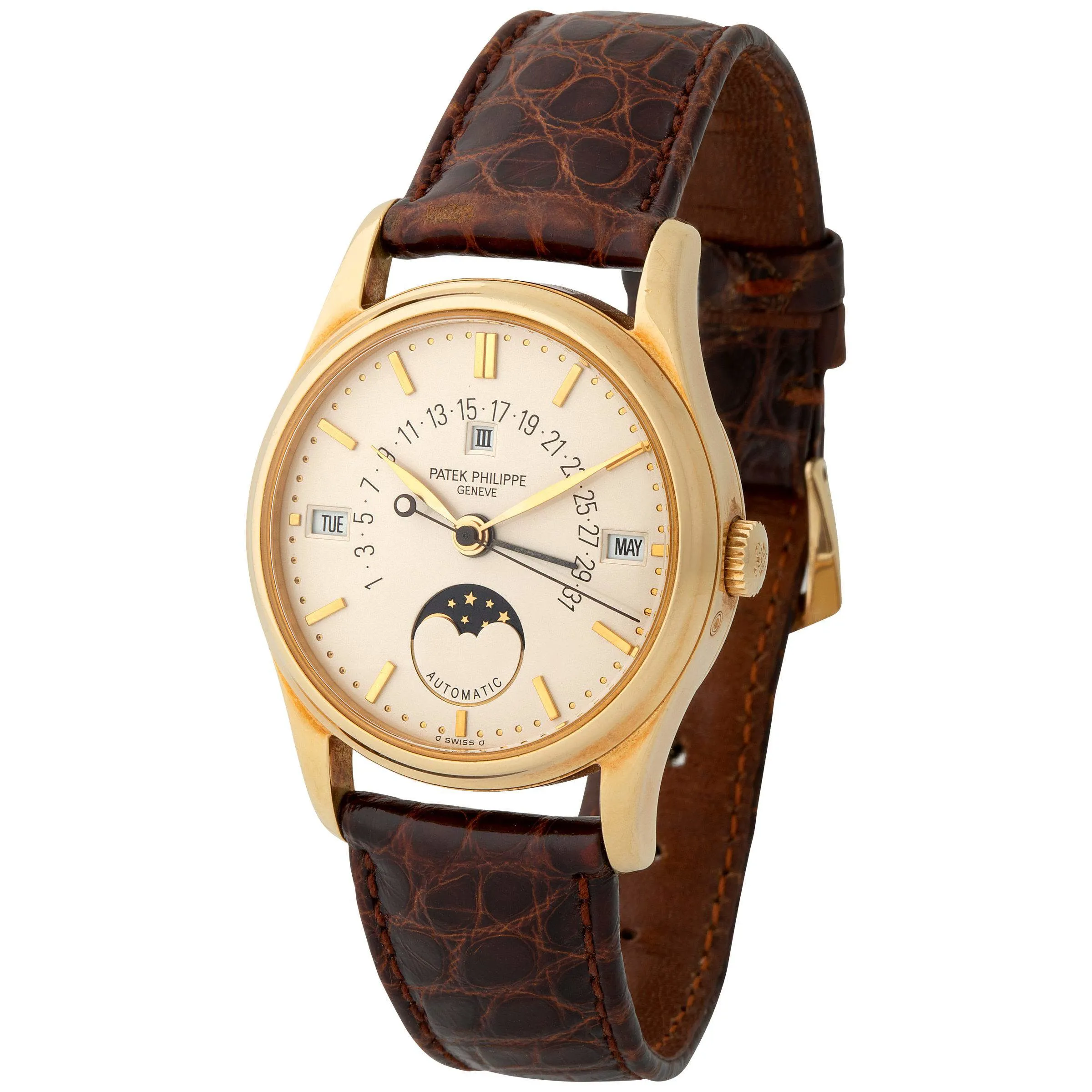 Patek Philippe Perpetual Calendar 5050J 35mm Yellow gold Silver