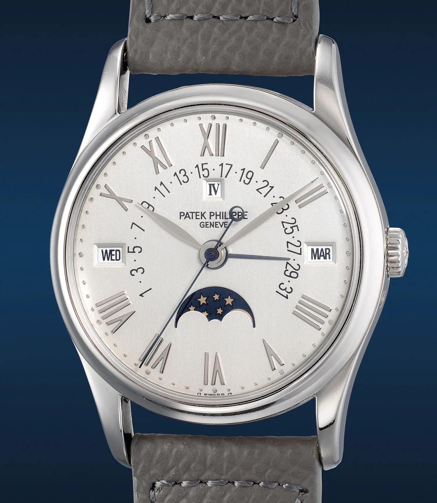 Patek Philippe Perpetual Calendar 5050P 35mm Platinum Opaline