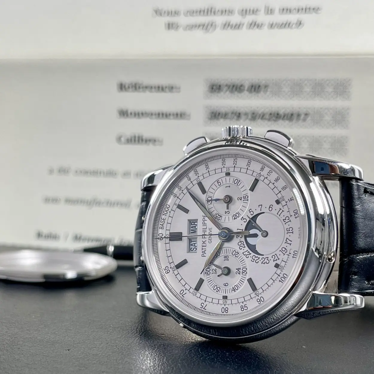 Patek Philippe Perpetual Calendar Chronograph 5970G-001 40mm White gold Silver 2