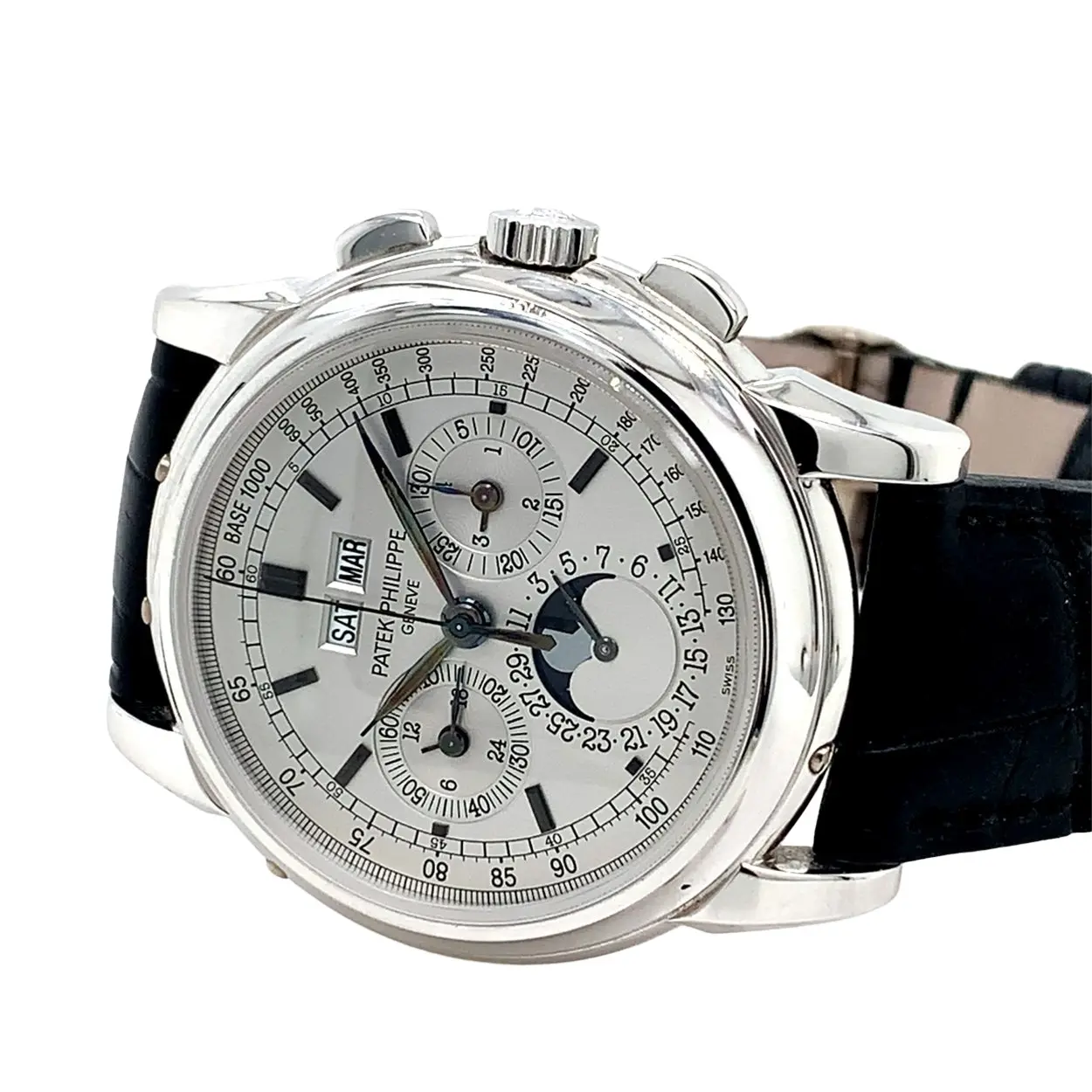 Patek Philippe Perpetual Calendar Chronograph 5970G-001 40mm White gold Silver 4