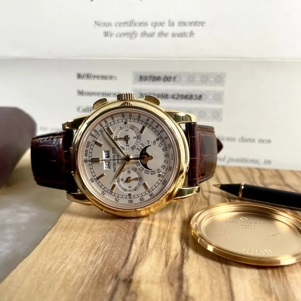 Patek Philippe Perpetual Calendar Chronograph 5970R-001 40mm Rose gold Silver 20