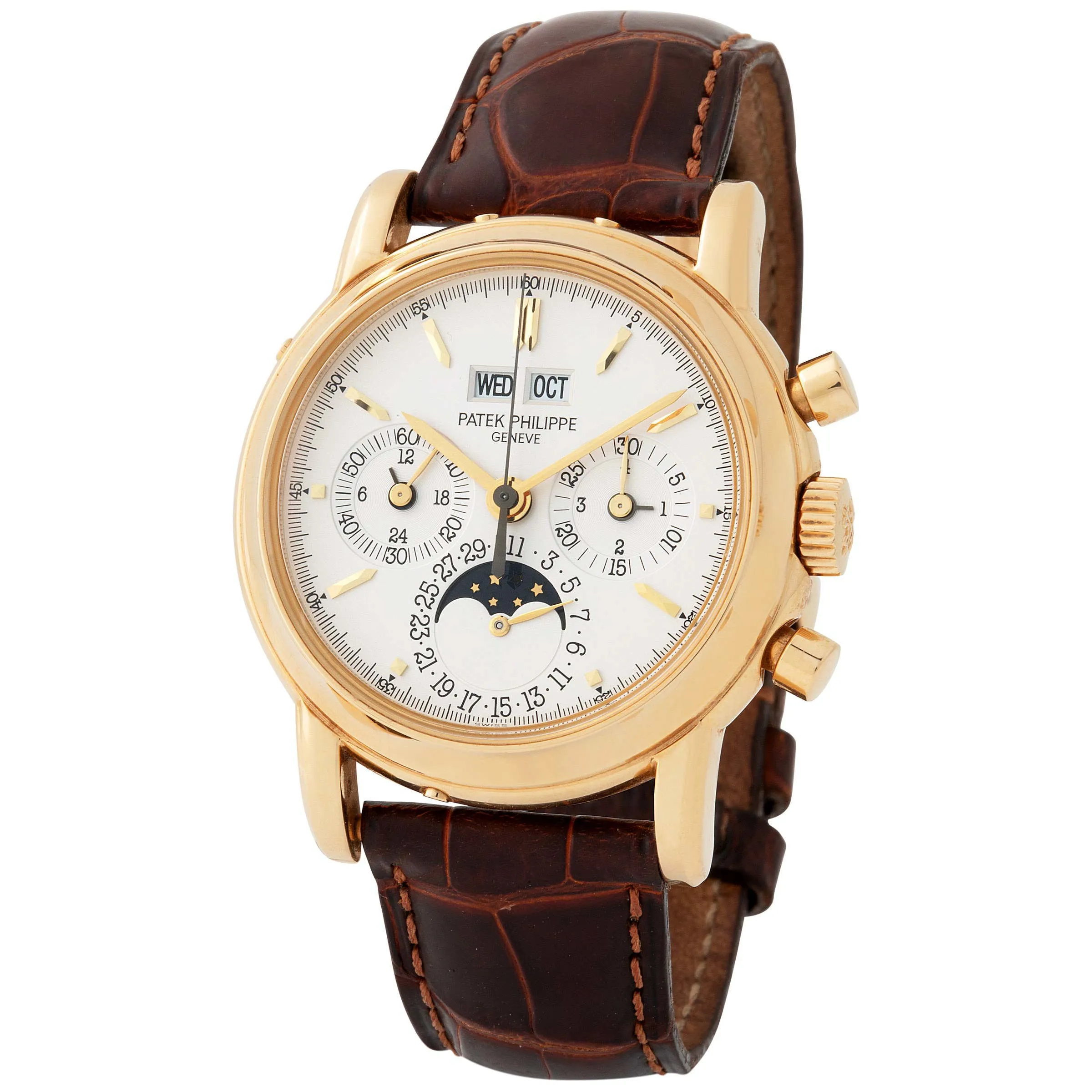 Patek Philippe Perpetual Calendar Chronograph 3970EJ 36mm Yellow gold White