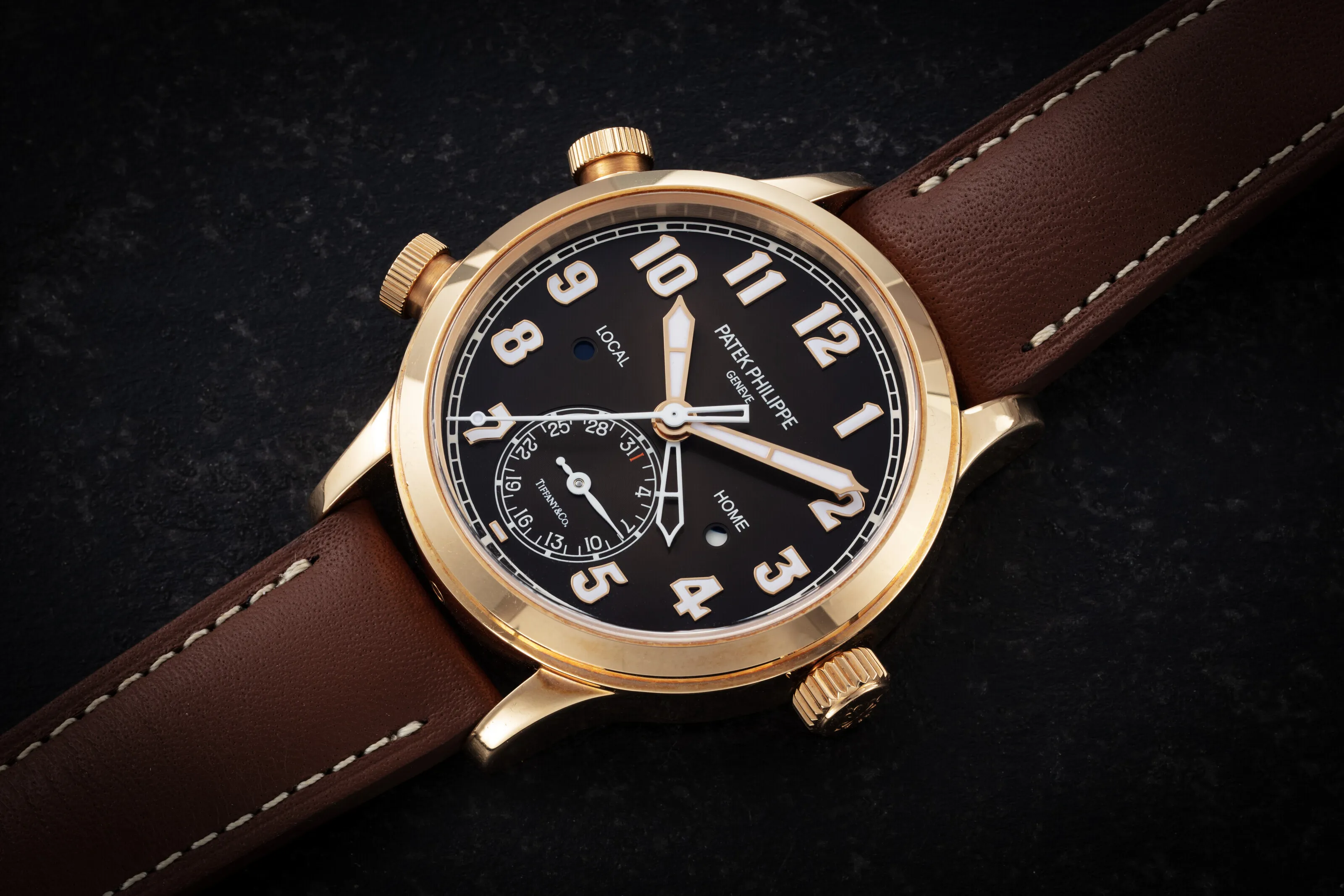 Patek Philippe Calatrava Pilot Travel Time 7234R-001 37.5mm Rose gold Brown