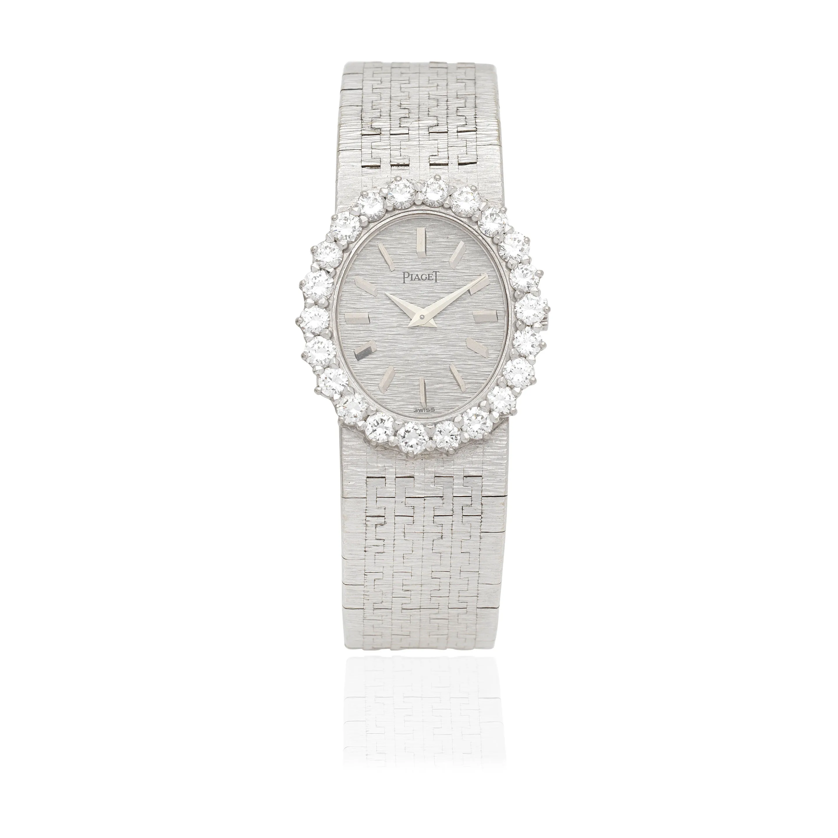 Piaget 9706 A6 25mm Diamond Stylised textured silvered