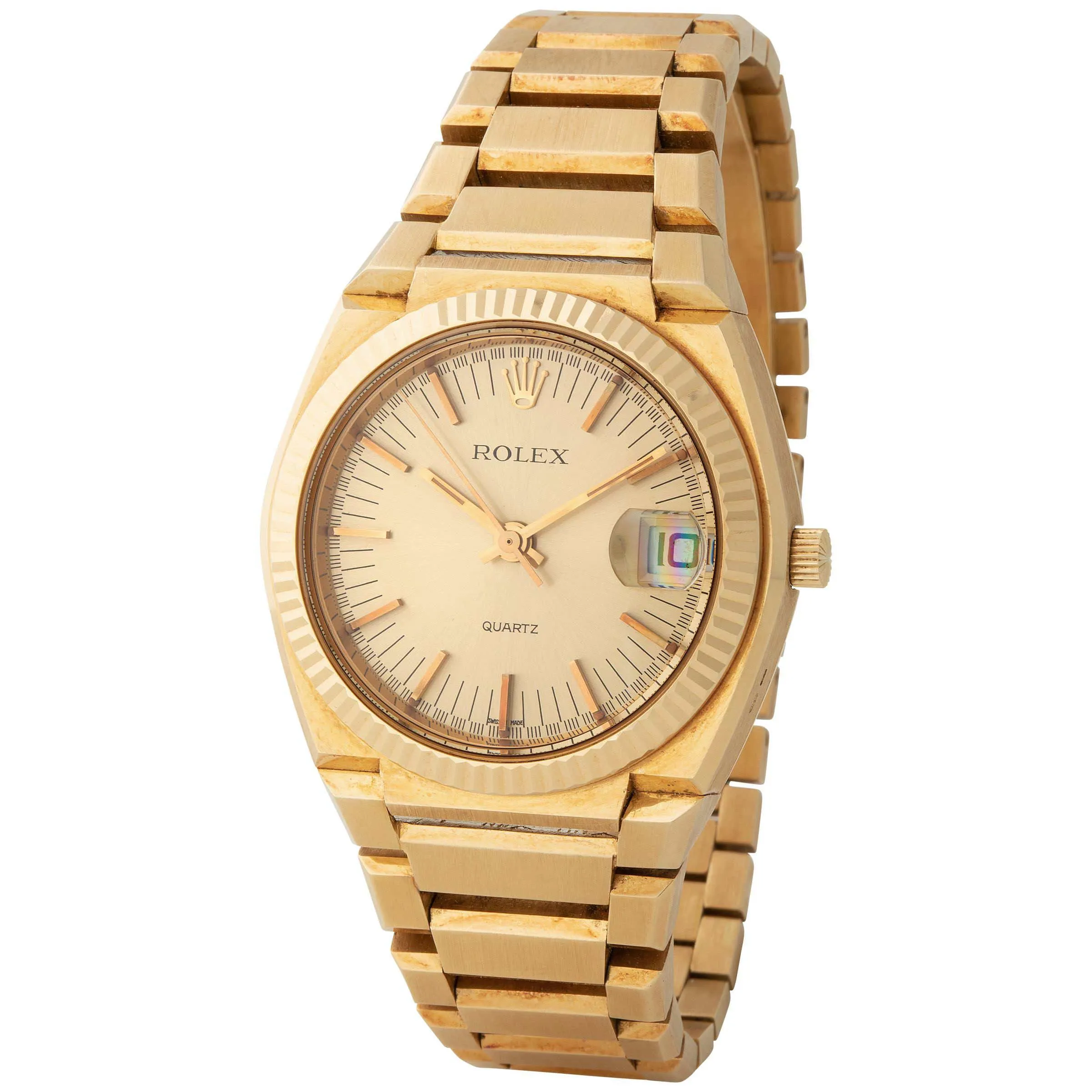 Rolex Datejust Oysterquartz 5100 38.5mm Yellow gold Champagne