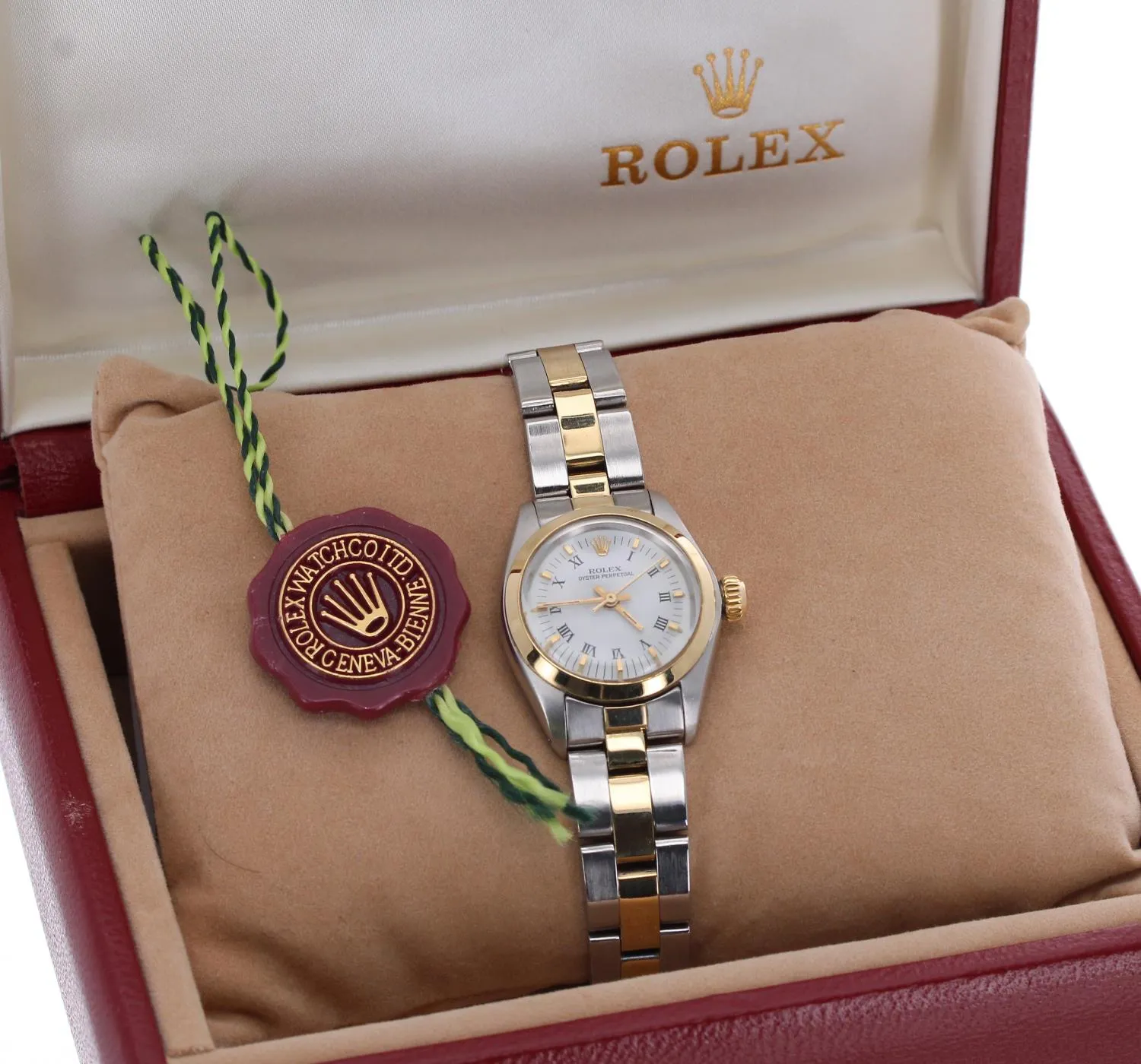 Rolex Oyster Perpetual 26 6718 25mm Yellow gold and stainless steel White