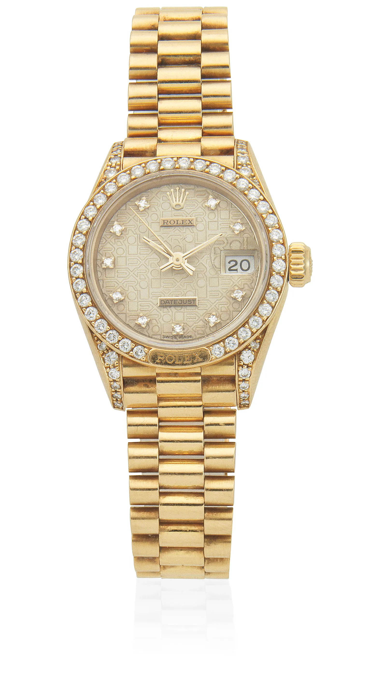 Rolex Lady-Datejust 69158 26mm Yellow gold Champagne