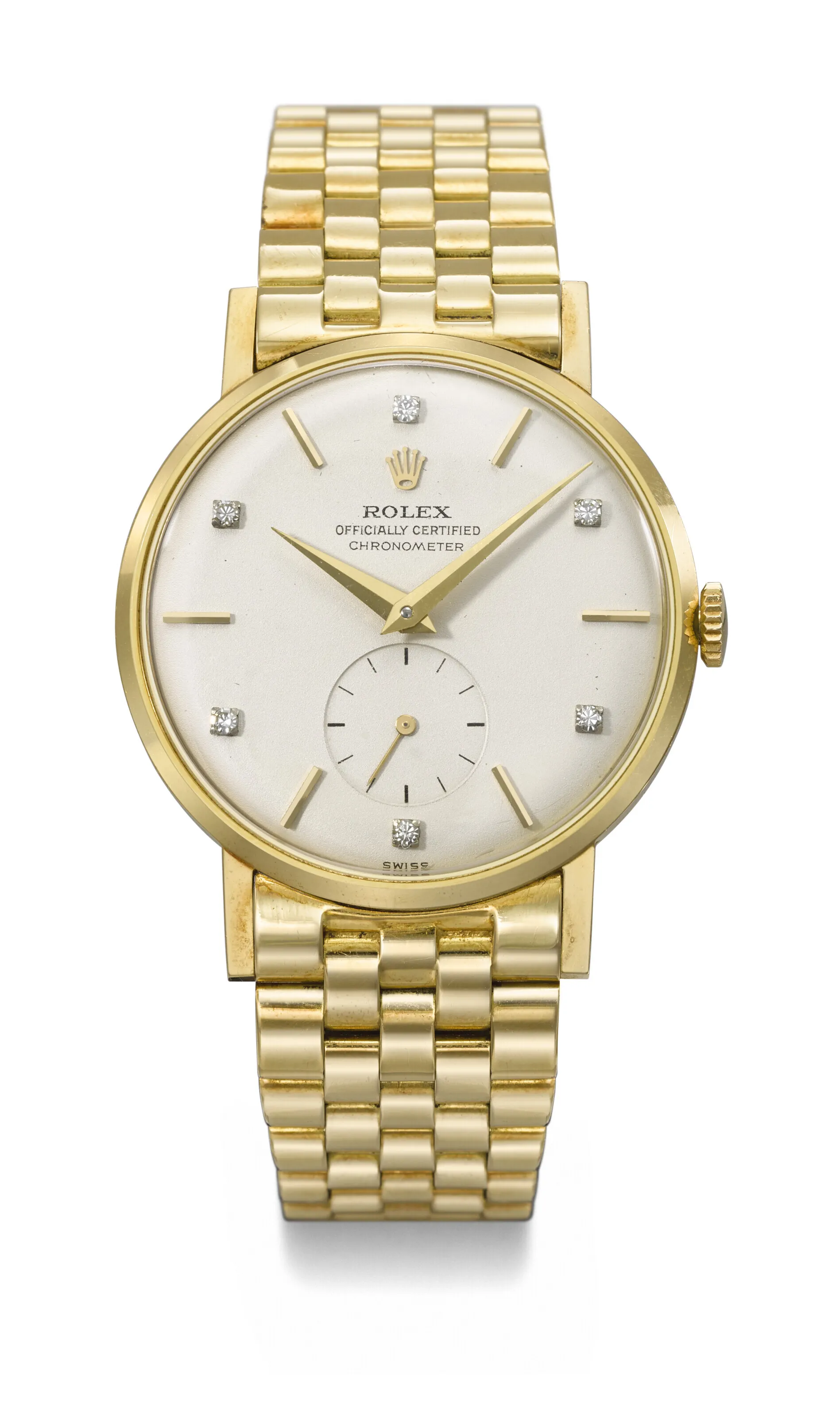 Rolex 9708 34mm Yellow gold Silver