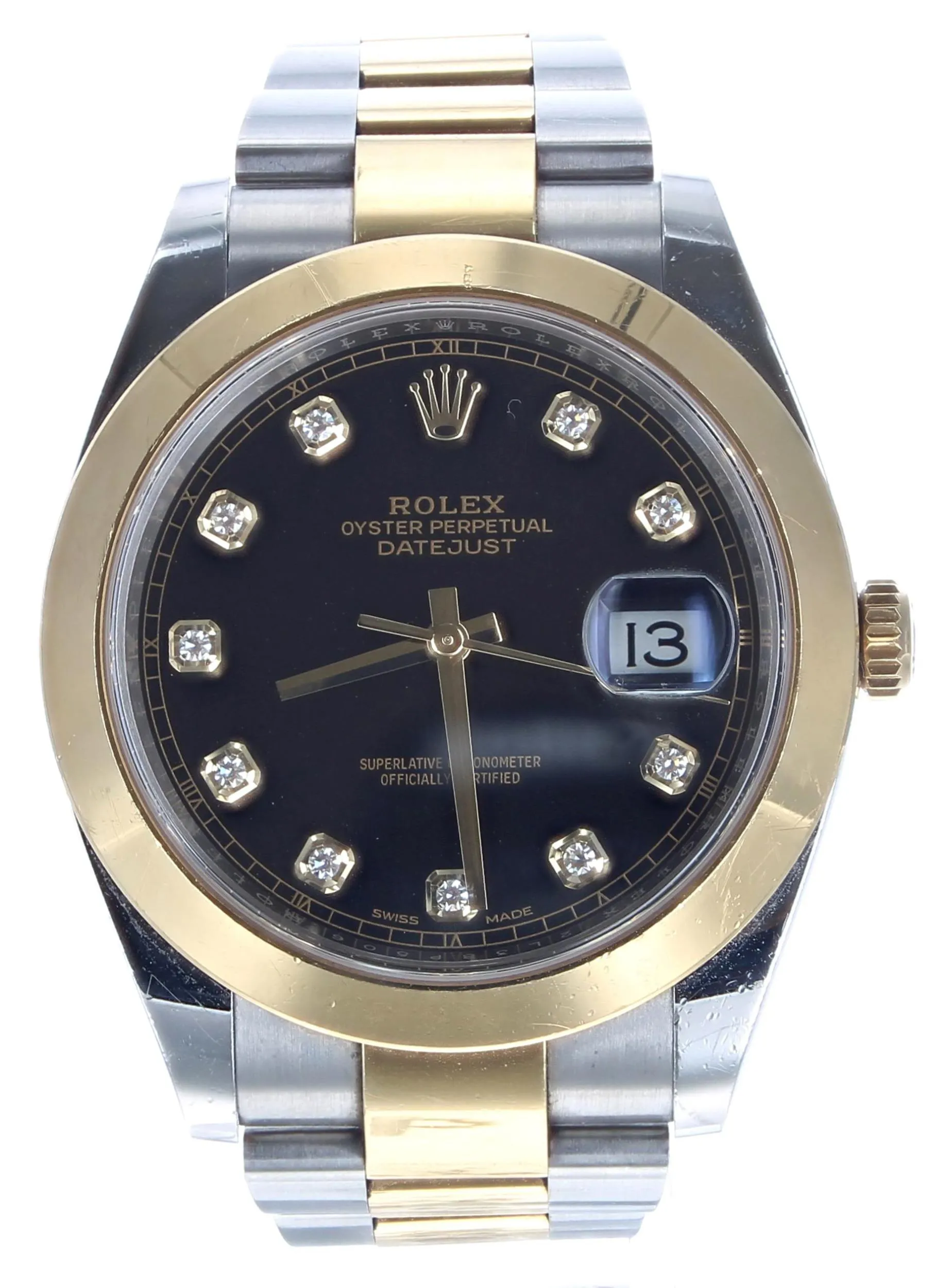 Rolex Datejust 41 126303 41mm Yellow gold and Stainless steel Black