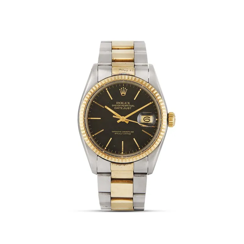 Rolex Datejust 36 16013 36mm Yellow gold and stainless steel Black
