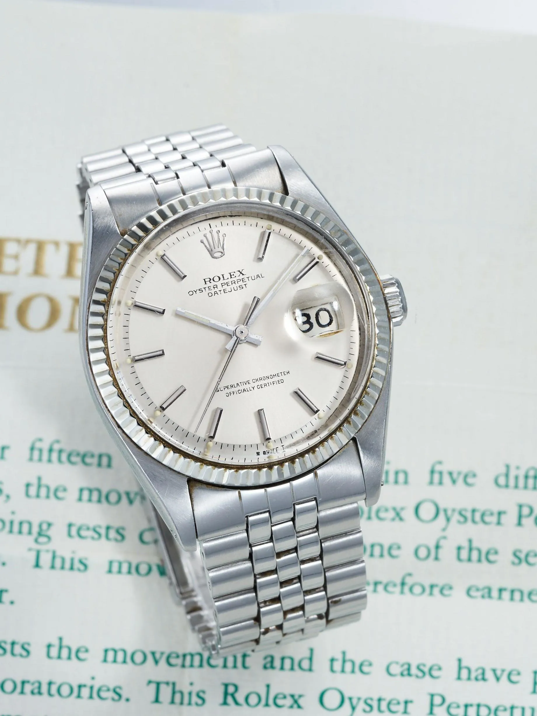 Rolex Datejust 1601 36mm Stainless steel Silvered brushed