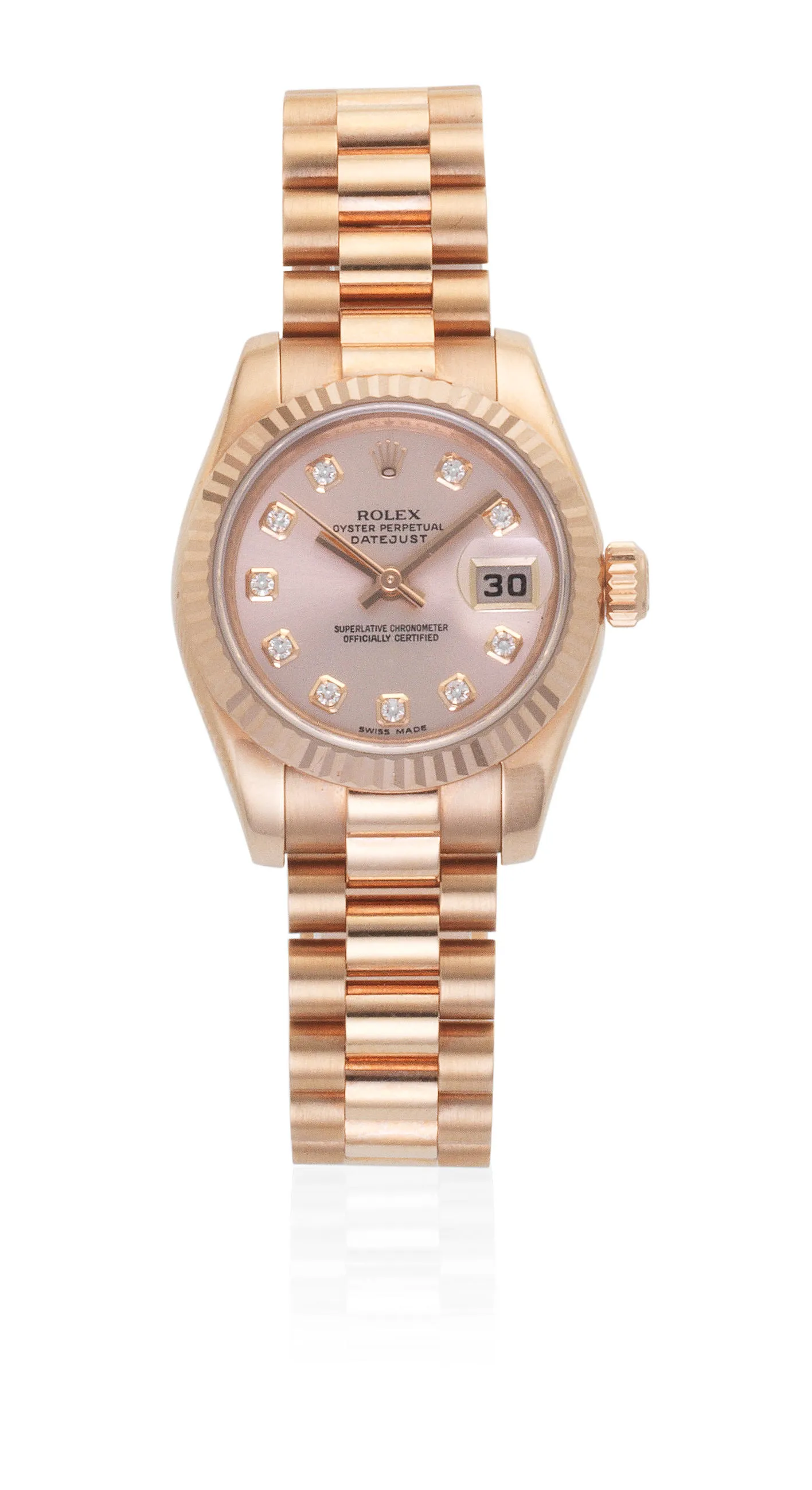 Rolex Datejust 179175F 27mm Rose gold Salmon