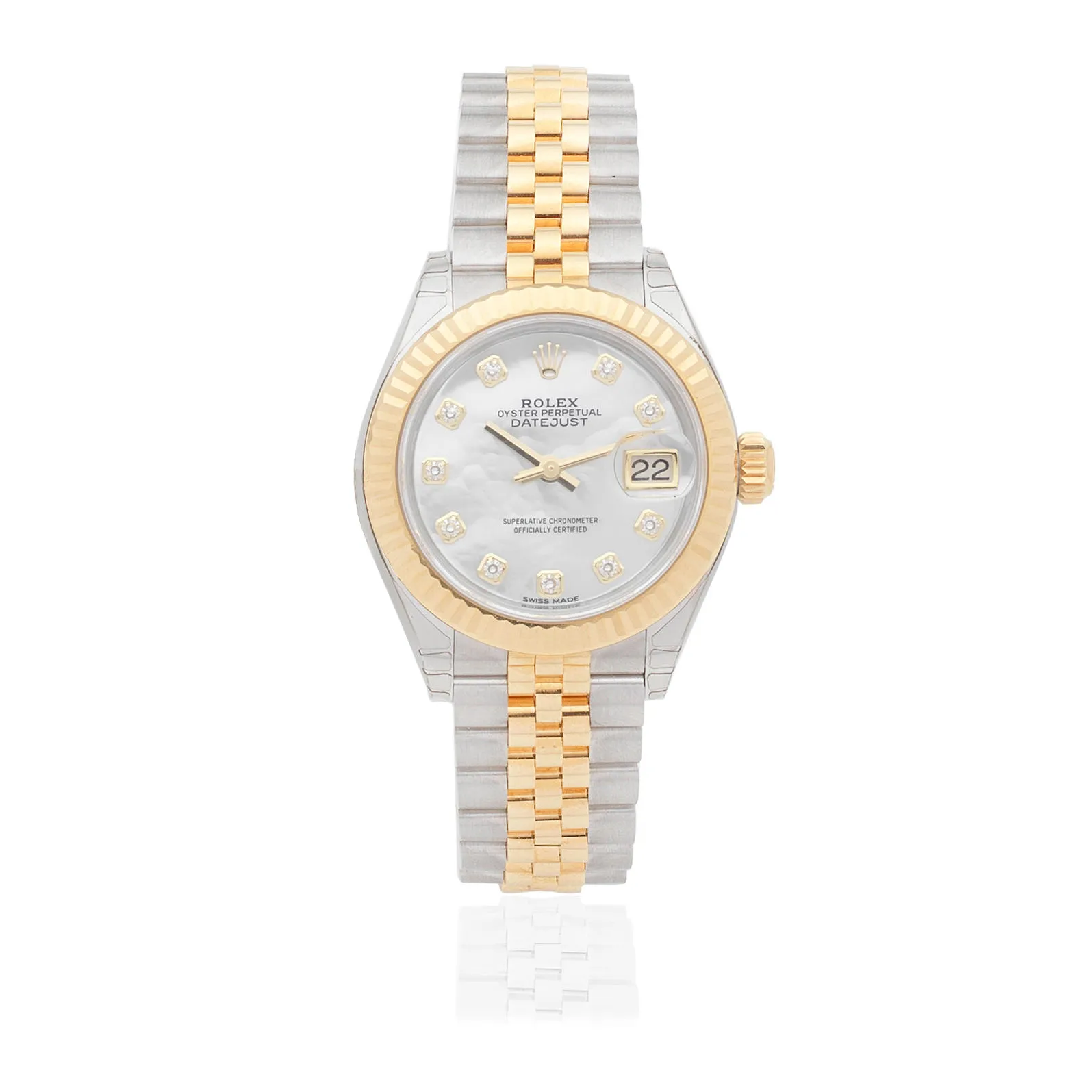 Rolex Lady-Datejust 279173 28mm Yellow gold and Stainless steel Mother-of-pearl