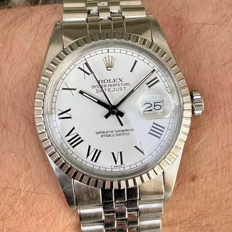 Rolex Datejust 36 16030 36mm Stainless steel White