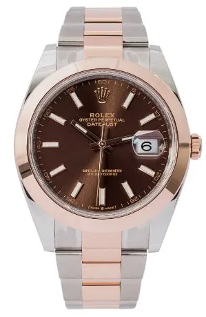 Rolex Datejust 41 126301 41mm Yellow gold and Stainless steel Brown